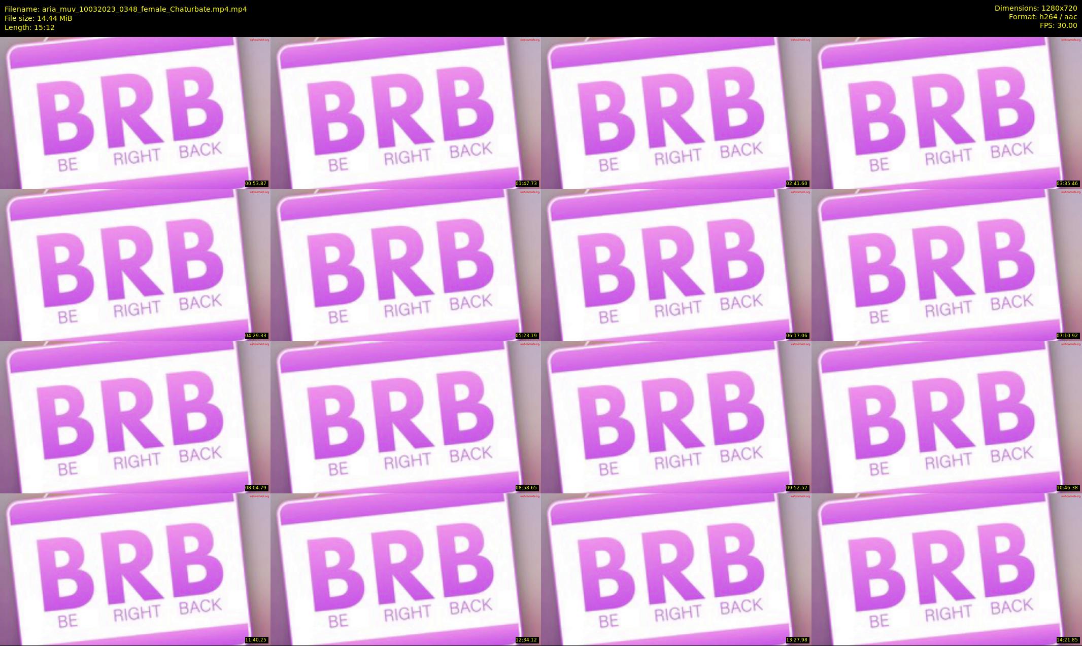 aria_muv — 16 minute Chaturbate female cam show recording, 720p, Mar 10, 2023