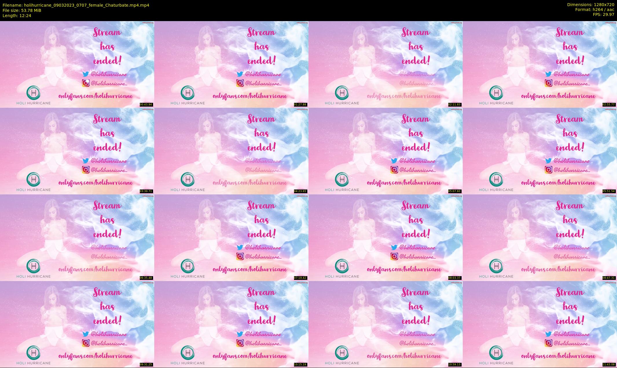 holihurricane — 13 minute Chaturbate female cam show recording, 720p, Mar 9, 2023