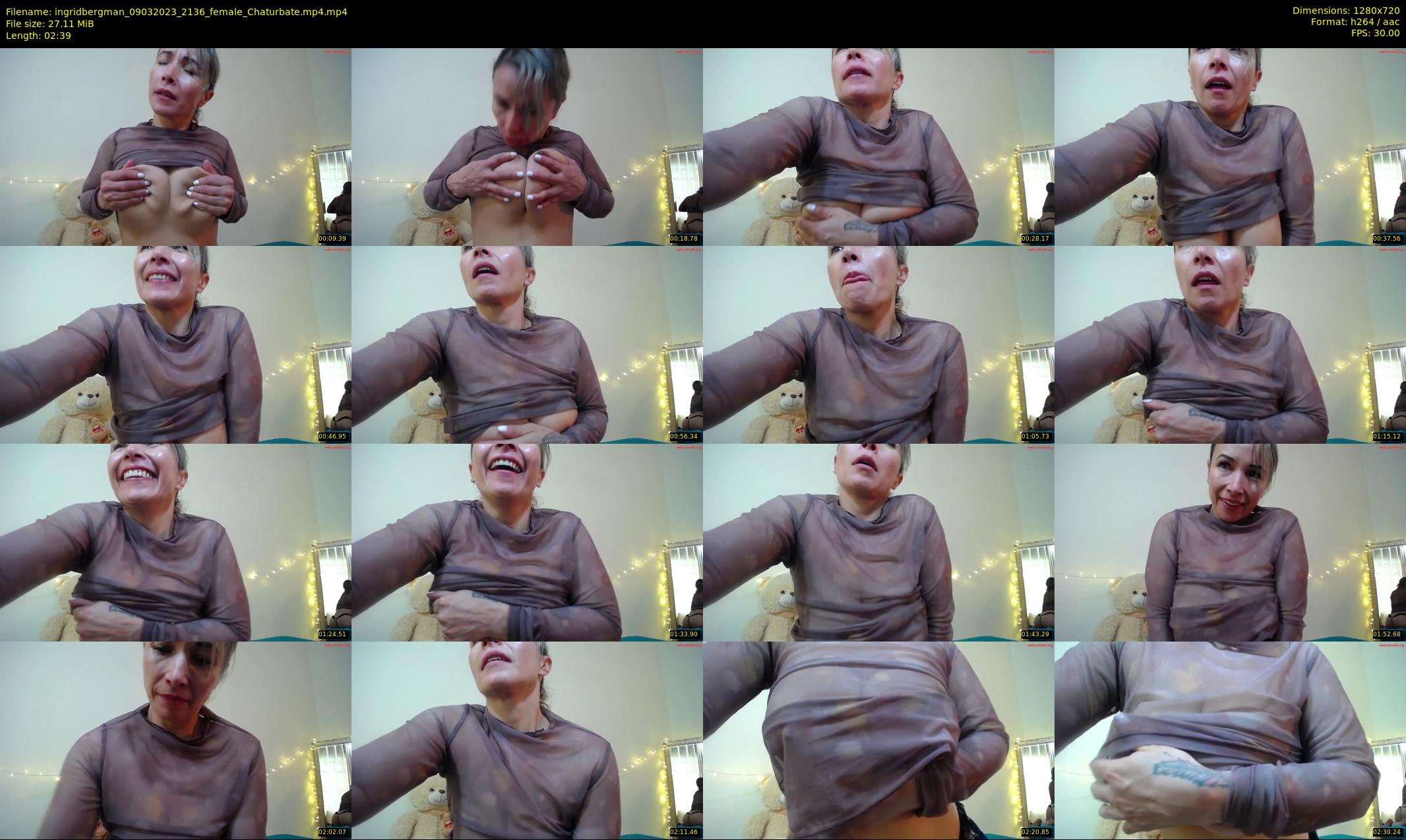 ingridbergman — 3 minute Chaturbate female cam show recording, 720p, Mar 9, 2023