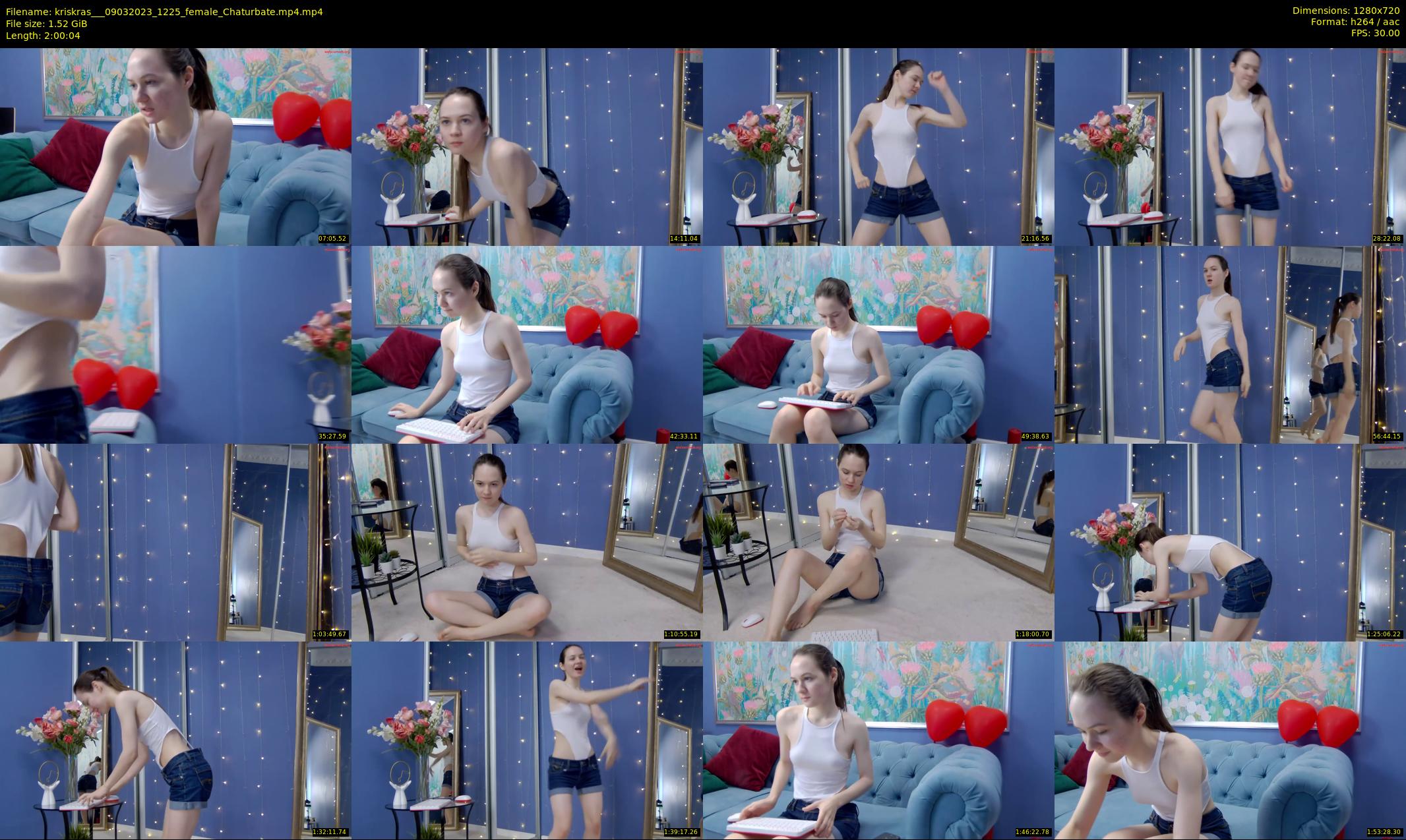 kriskras__ — 121 minute Chaturbate female cam show recording, 720p, Mar 9, 2023