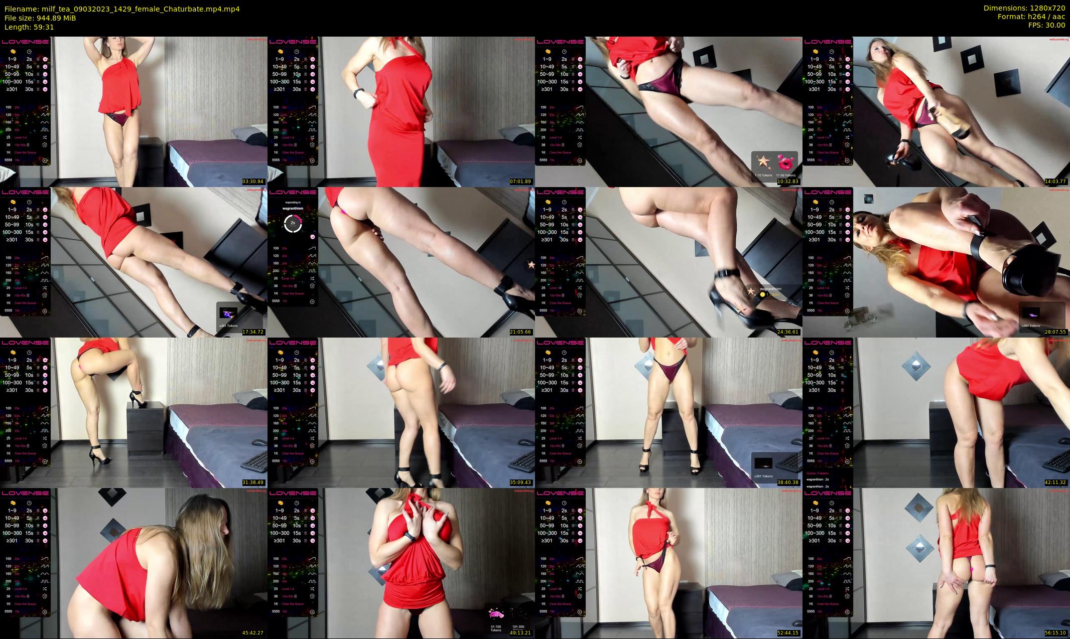 milf_tea — 60 minute Chaturbate female cam show recording, 720p, Mar 9, 2023