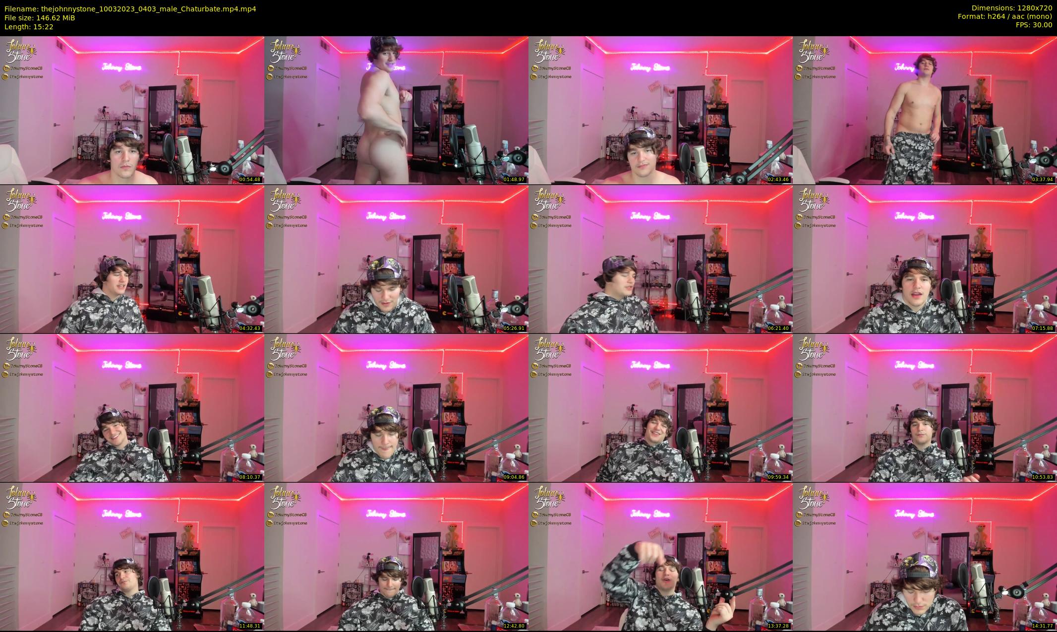thejohnnystone — 16 minute Chaturbate male cam show recording, 720p, Mar 10, 2023