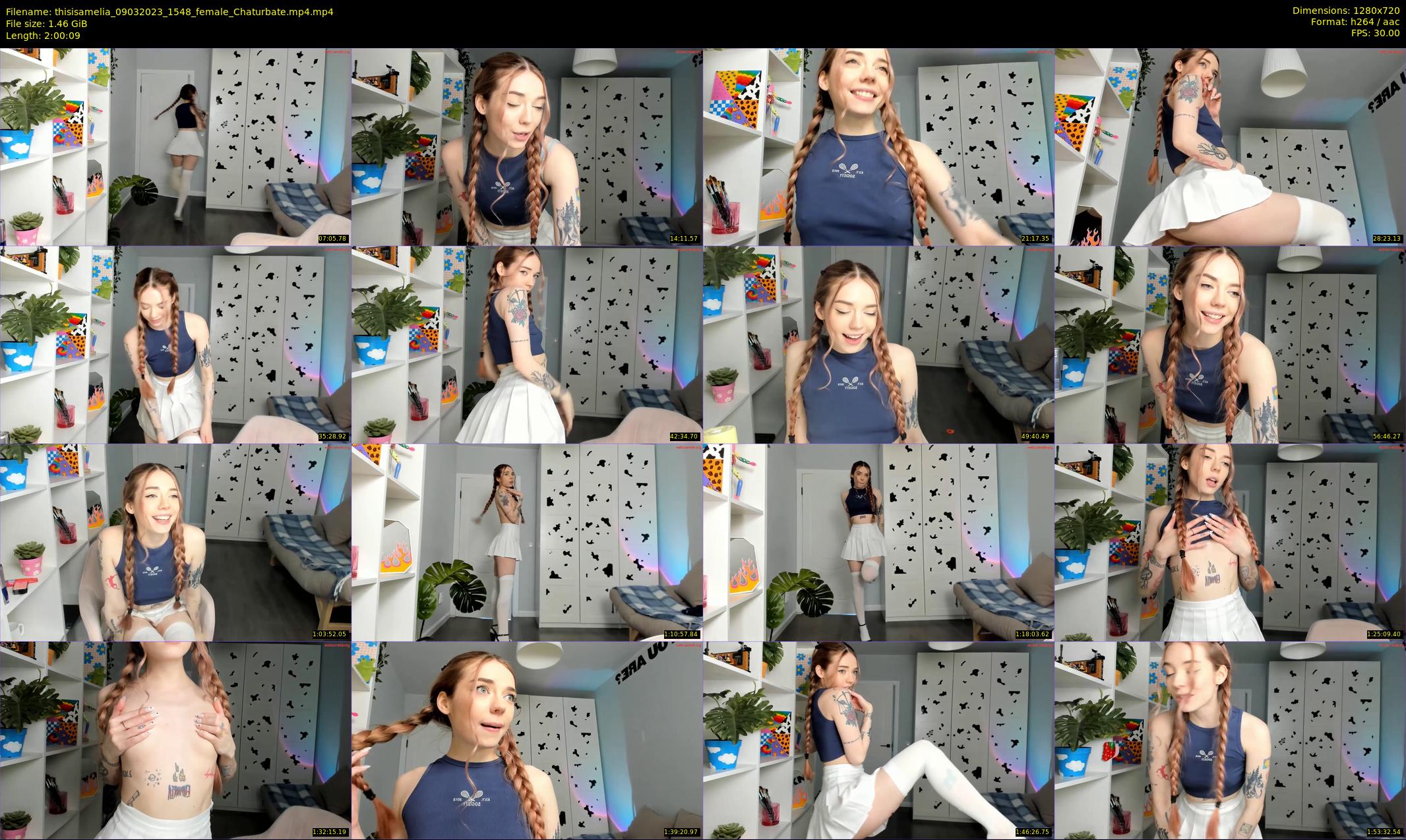 thisisamelia — 121 minute Chaturbate female cam show recording, 720p, Mar 9, 2023