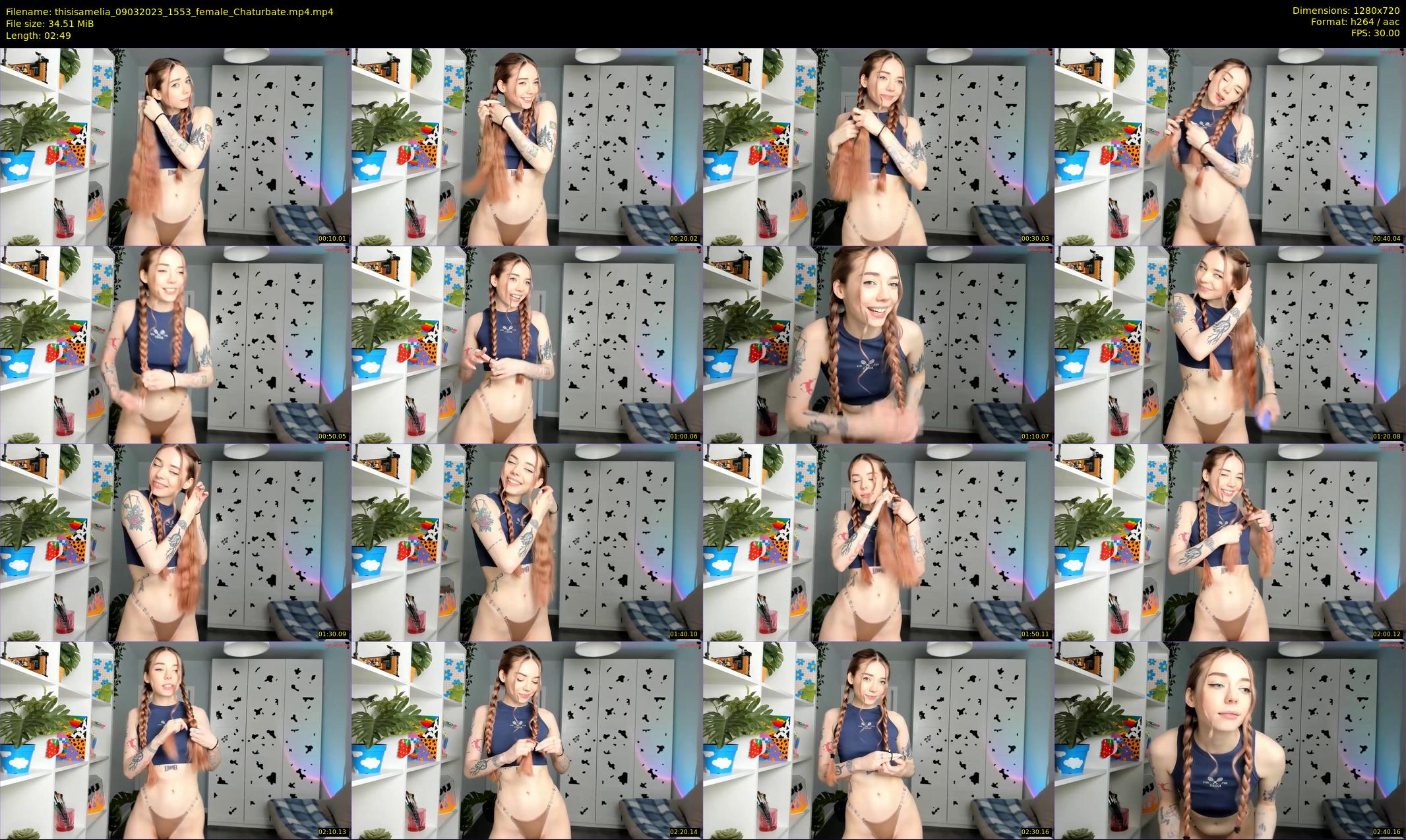 thisisamelia — 3 minute Chaturbate female cam show recording, 720p, Mar 9, 2023