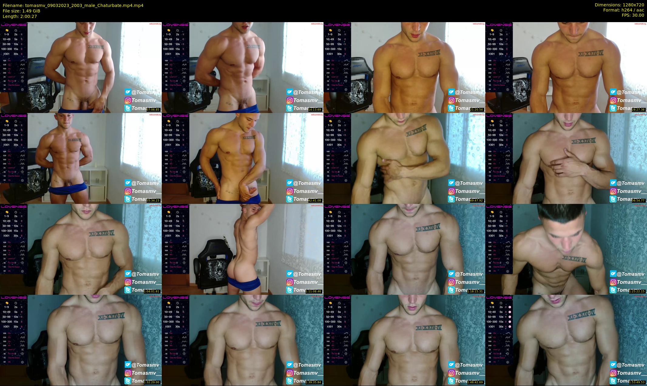 tomasmv — 121 minute Chaturbate male cam show recording, 720p, Mar 9, 2023