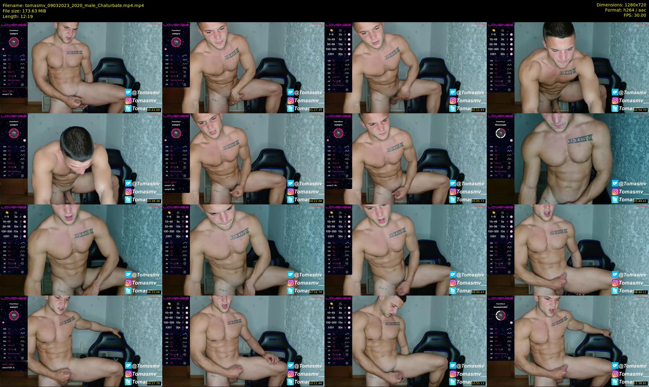 tomasmv — 13 minute Chaturbate male cam show recording, 720p, Mar 9, 2023