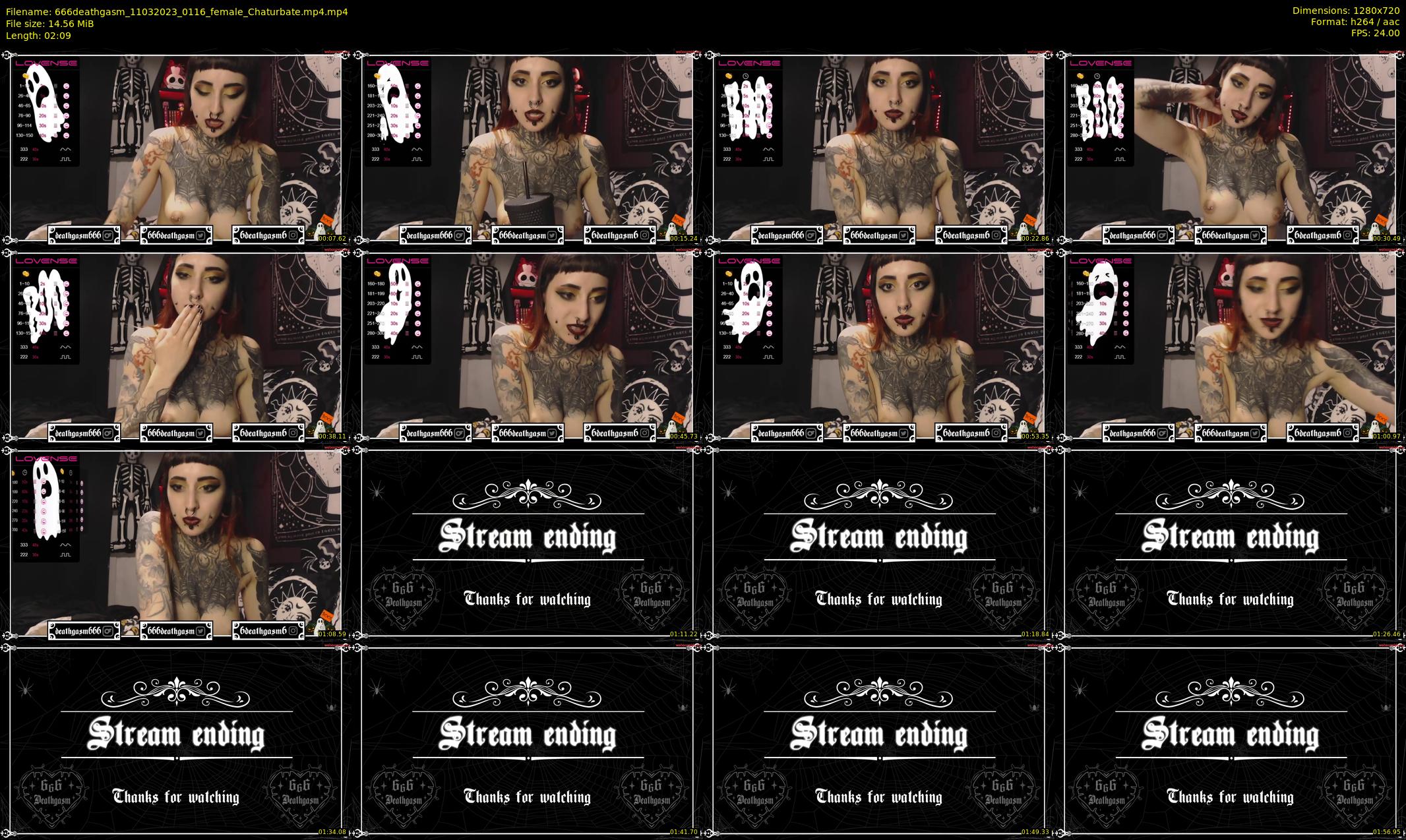 666deathgasm — 3 minute Chaturbate female cam show recording, 720p, Mar 11, 2023