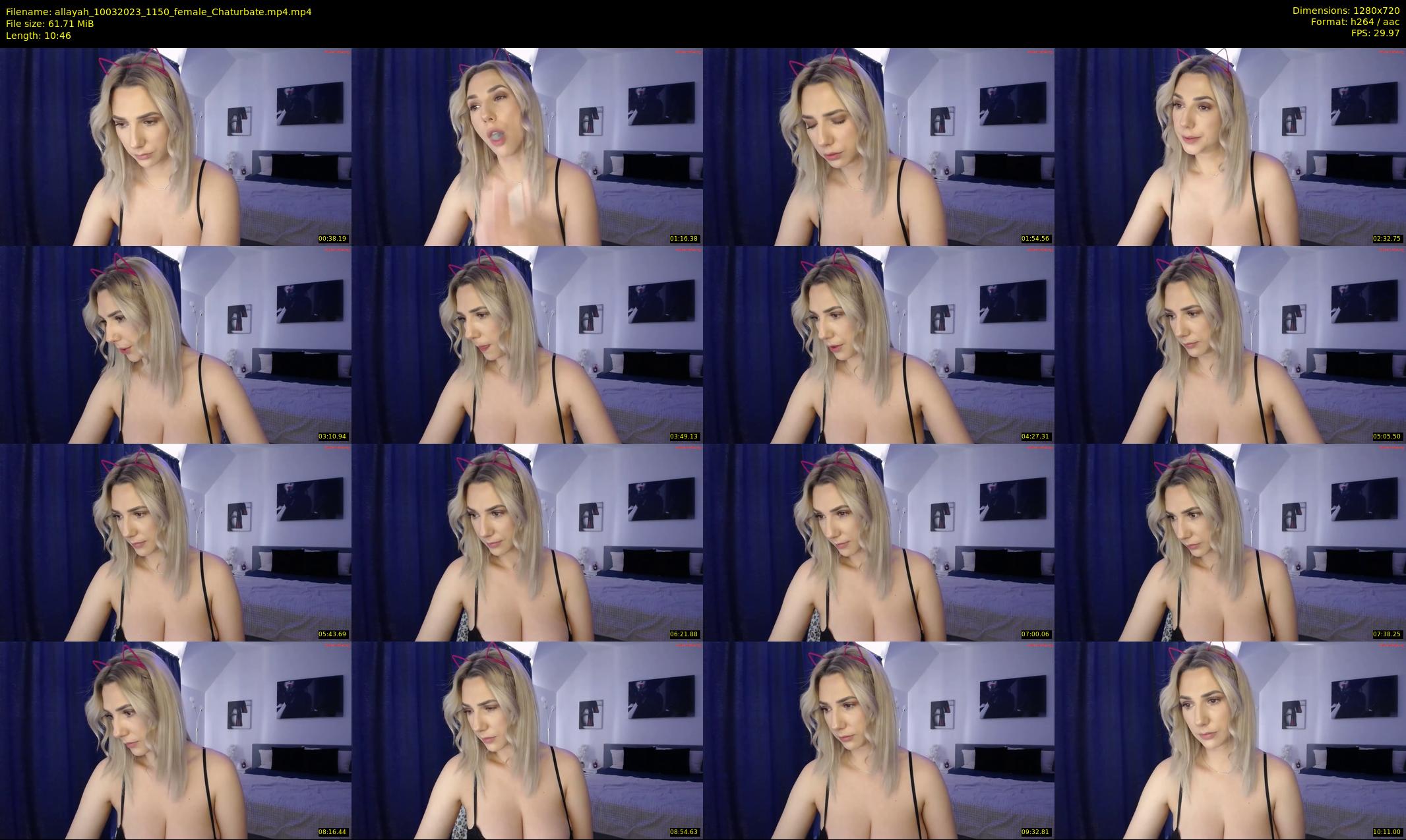 allayah — 11 minute Chaturbate female cam show recording, 720p, Mar 10, 2023