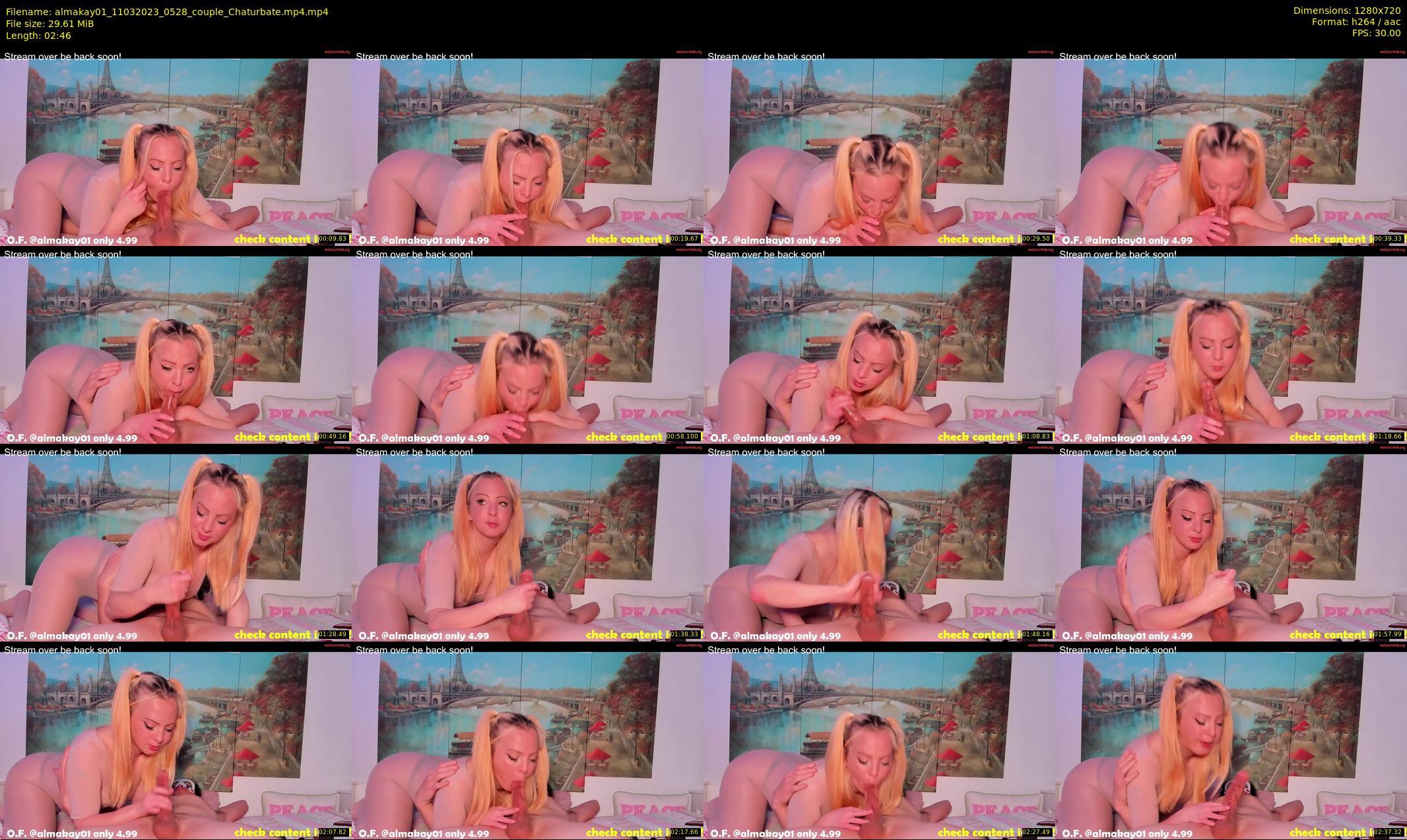 almakay01 — 3 minute Chaturbate couple cam show recording, 720p, Mar 11, 2023