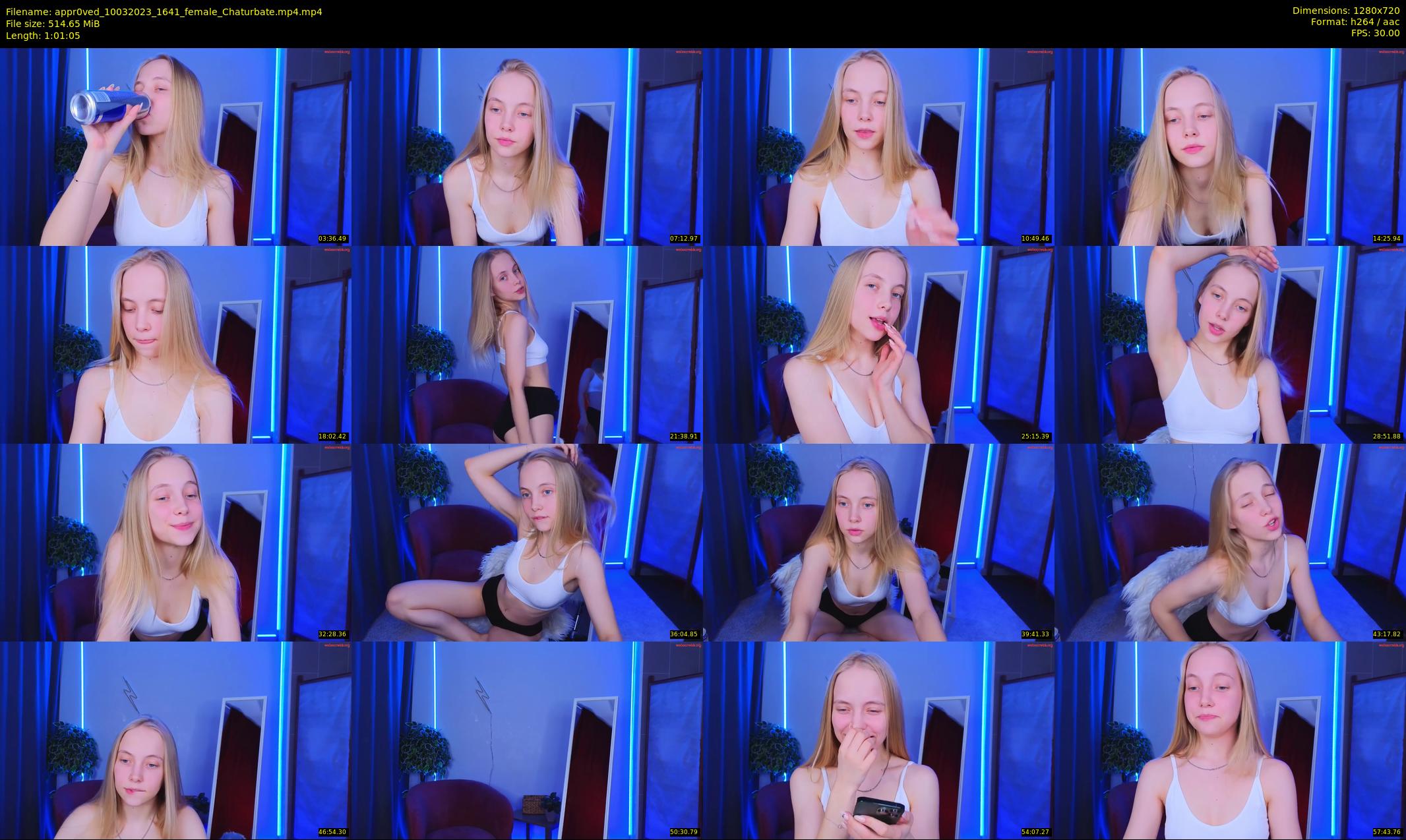 appr0ved — 62 minute Chaturbate female cam show recording, 720p, Mar 10, 2023
