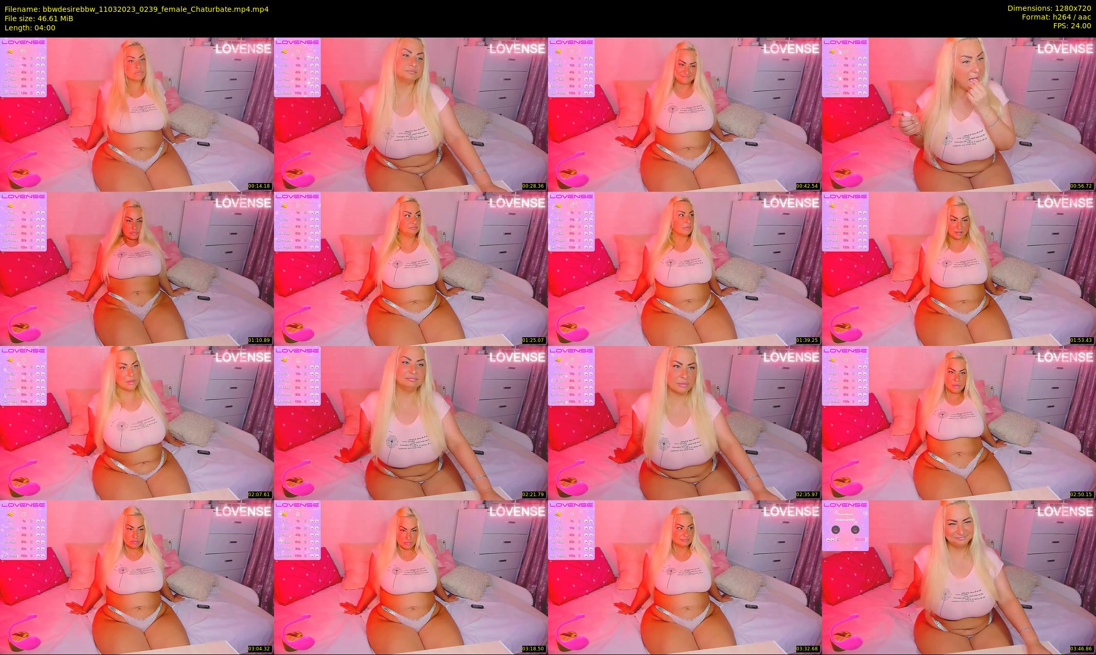 bbwdesirebbw — 4 minute Chaturbate female cam show recording, 720p, Mar 11, 2023