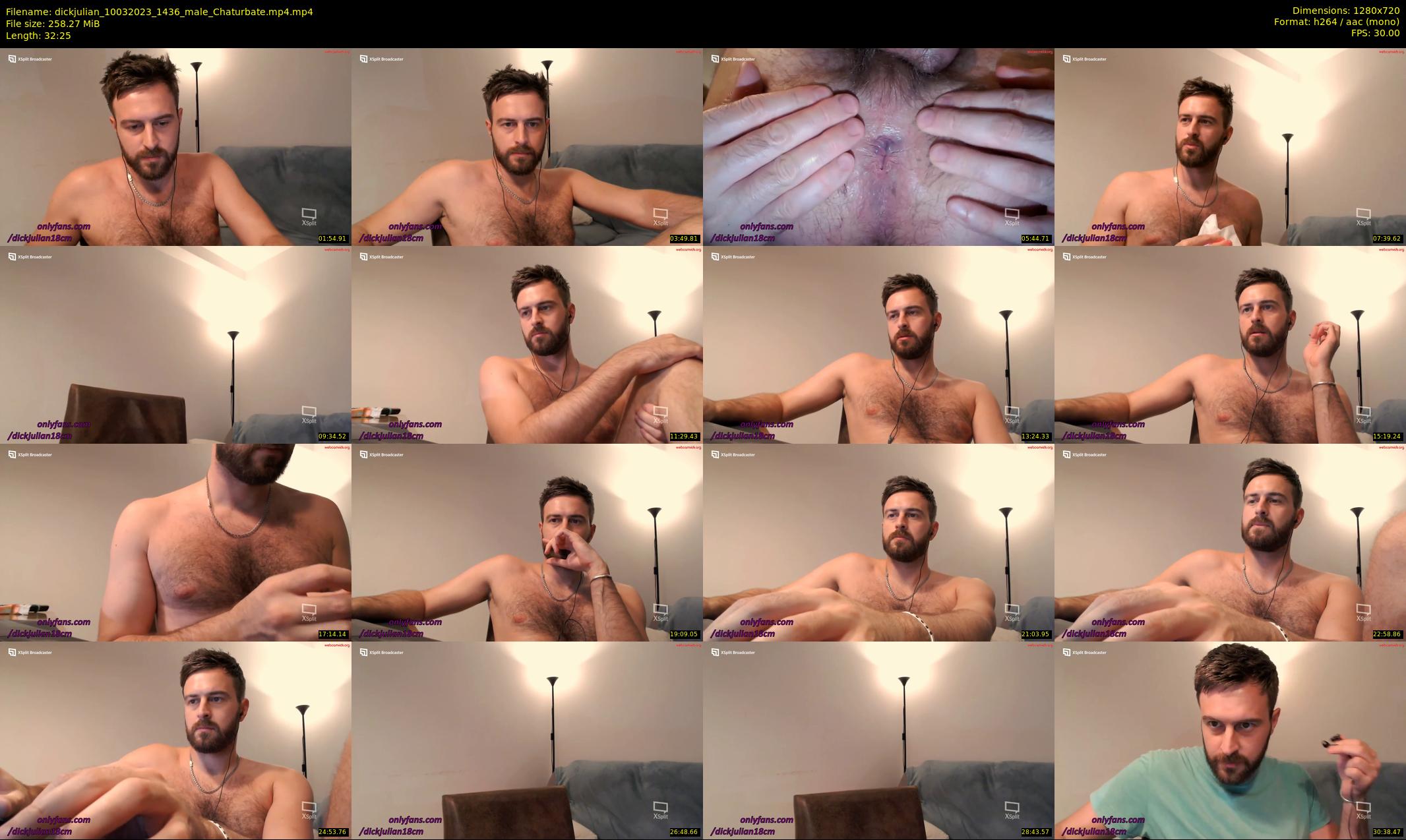 dickjulian — 33 minute Chaturbate male cam show recording, 720p, Mar 10, 2023