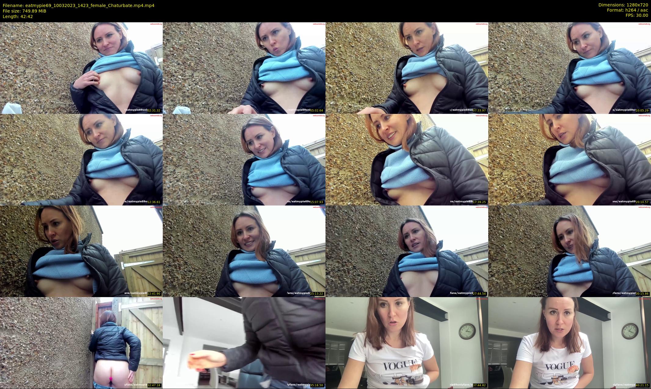 eatmypie69 — 43 minute Chaturbate female cam show recording, 720p, Mar 10, 2023