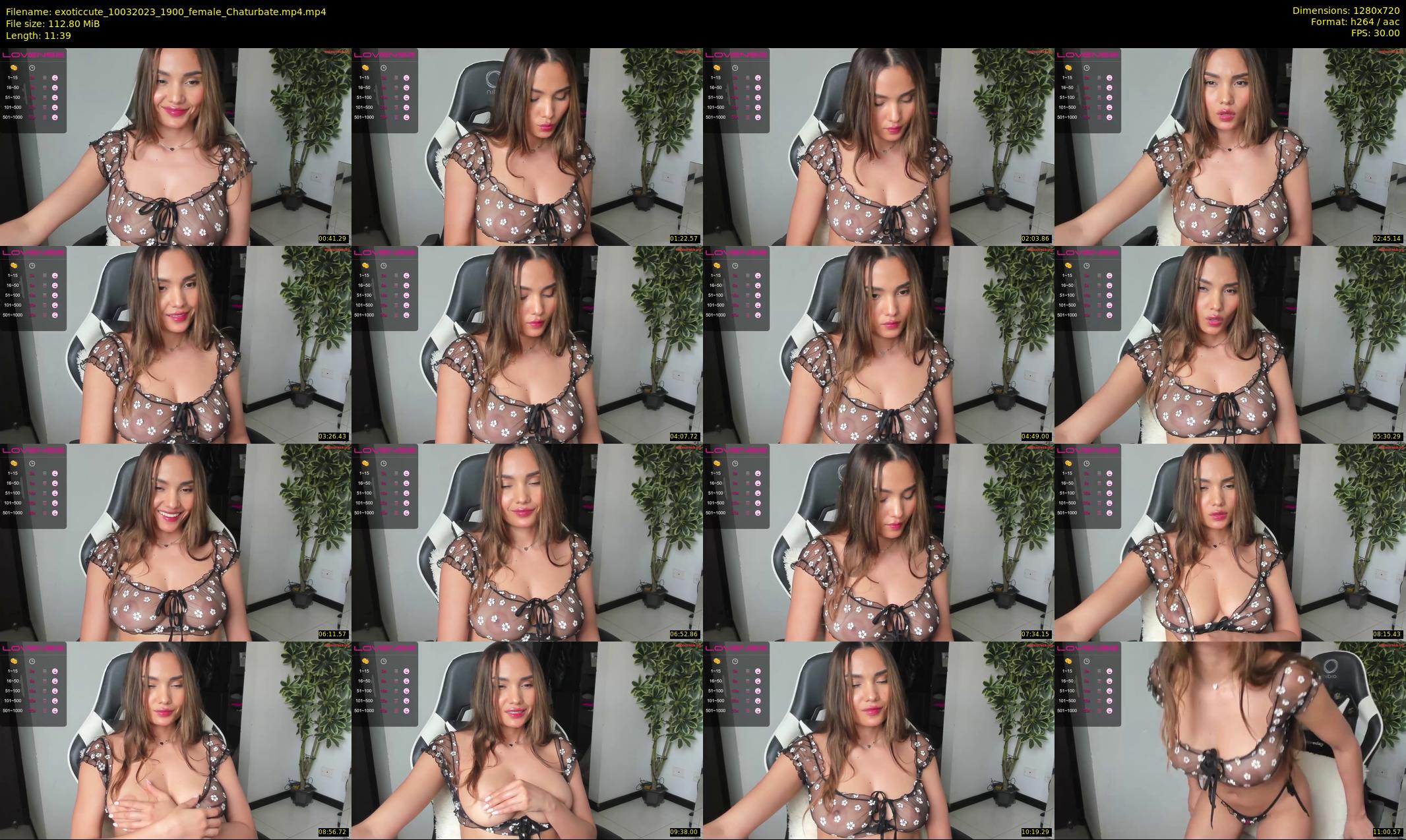 exoticcute — 12 minute Chaturbate female cam show recording, 720p, Mar 10, 2023