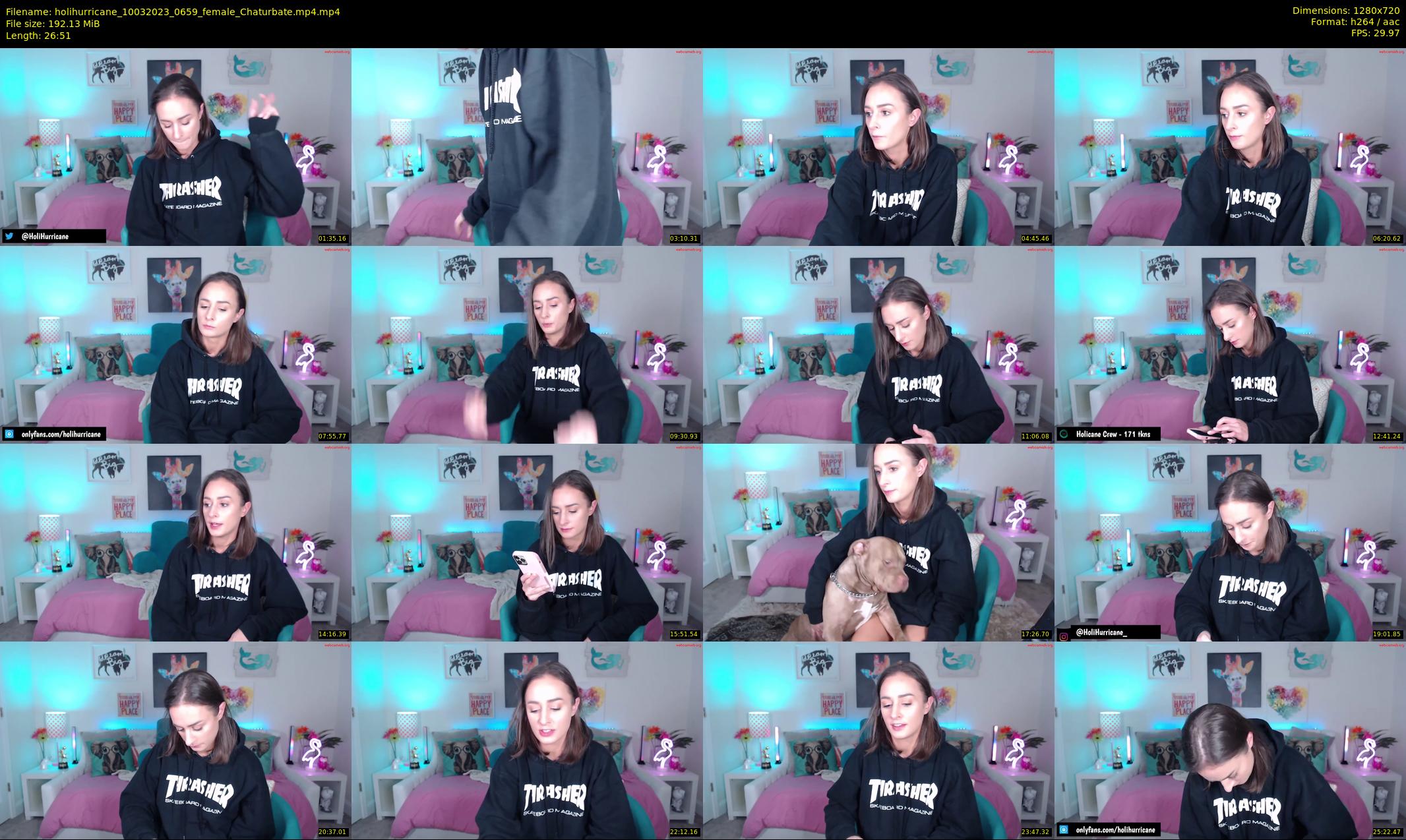 holihurricane — 27 minute Chaturbate female cam show recording, 720p, Mar 10, 2023