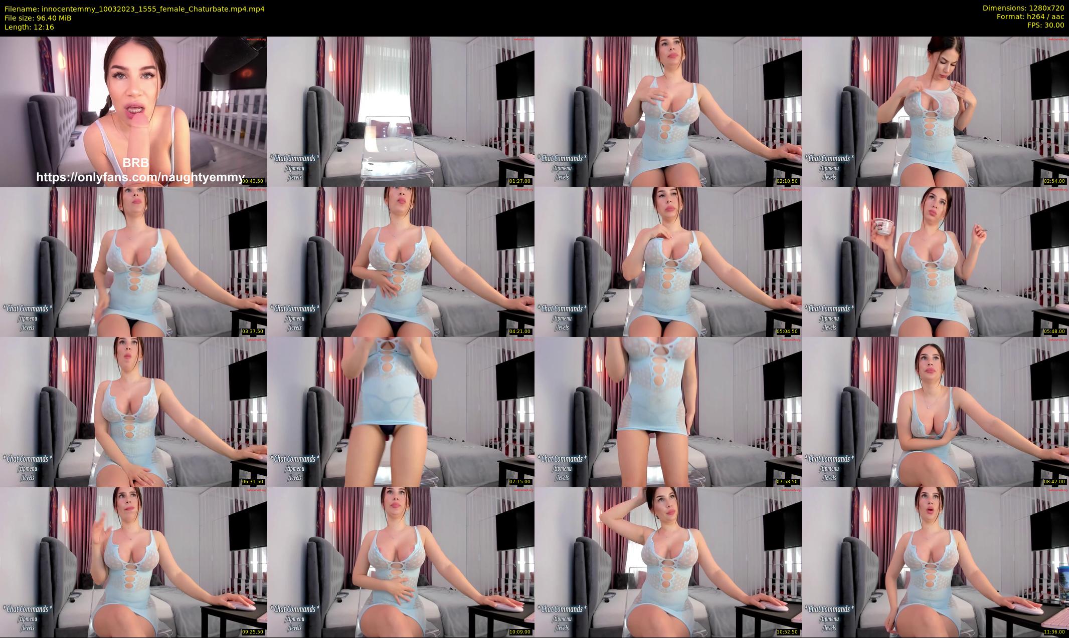 innocentemmy — 13 minute Chaturbate female cam show recording, 720p, Mar 10, 2023