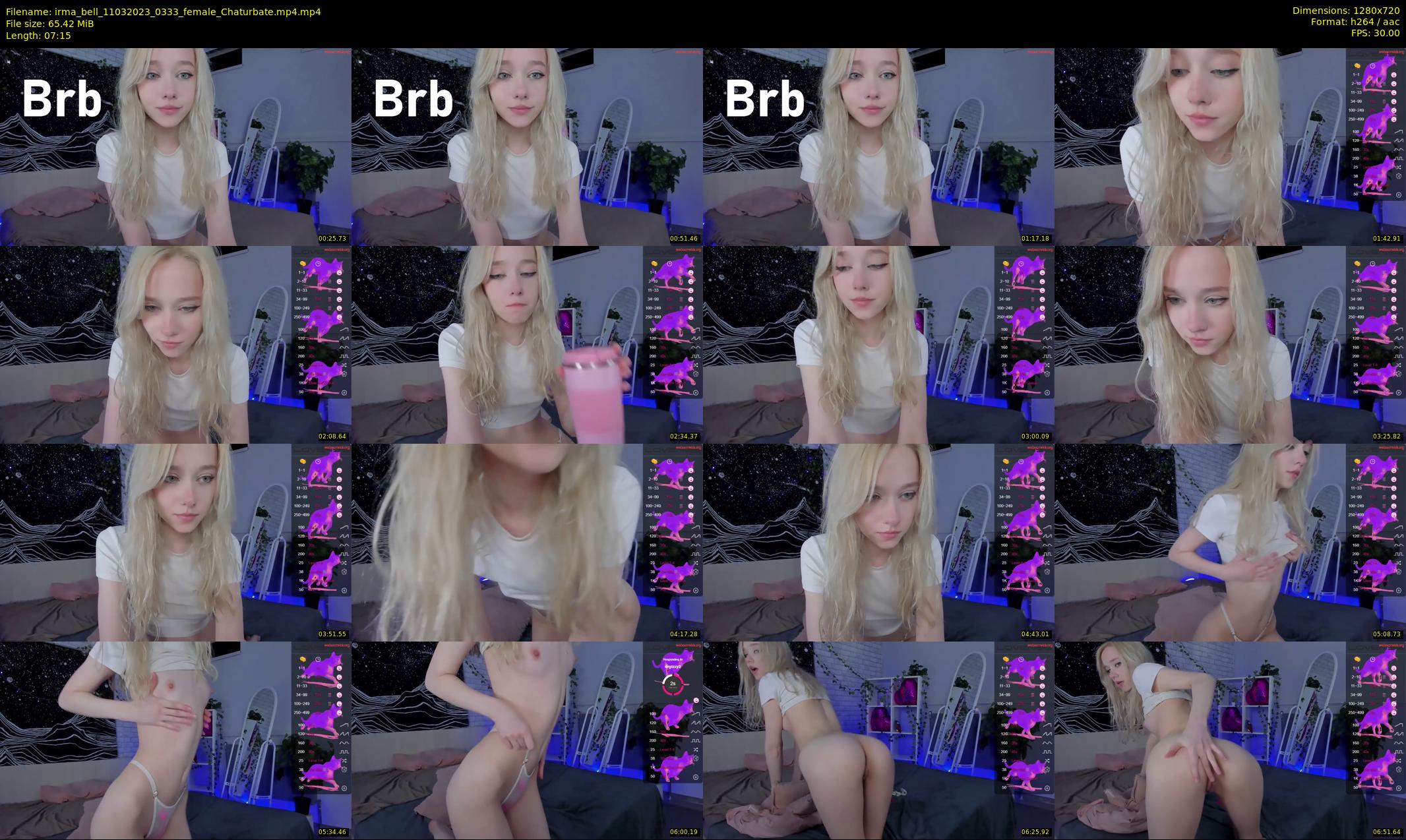 irma_bell — 8 minute Chaturbate female cam show recording, 720p, Mar 11, 2023