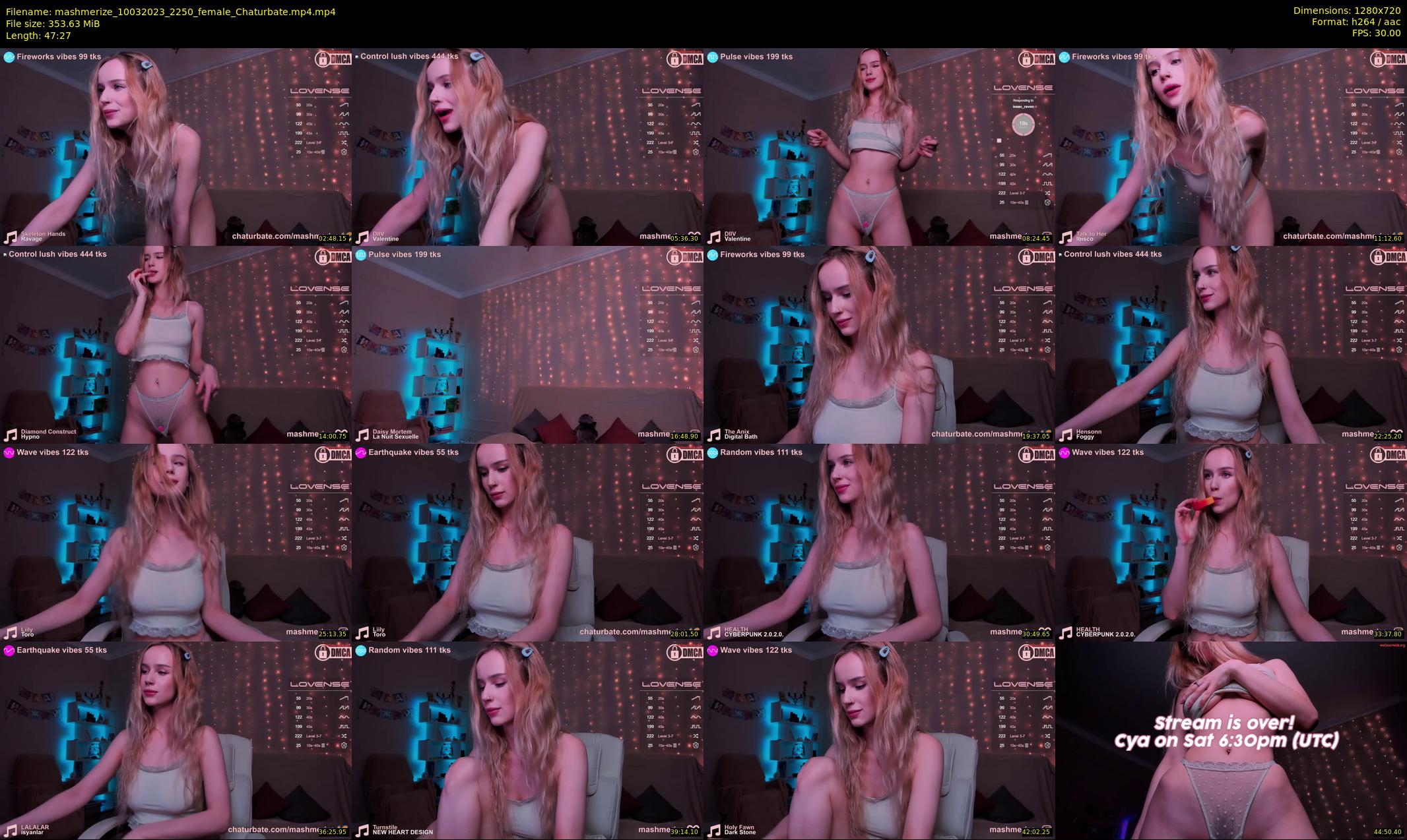 mashmerize — 48 minute Chaturbate female cam show recording, 720p, Mar 10, 2023