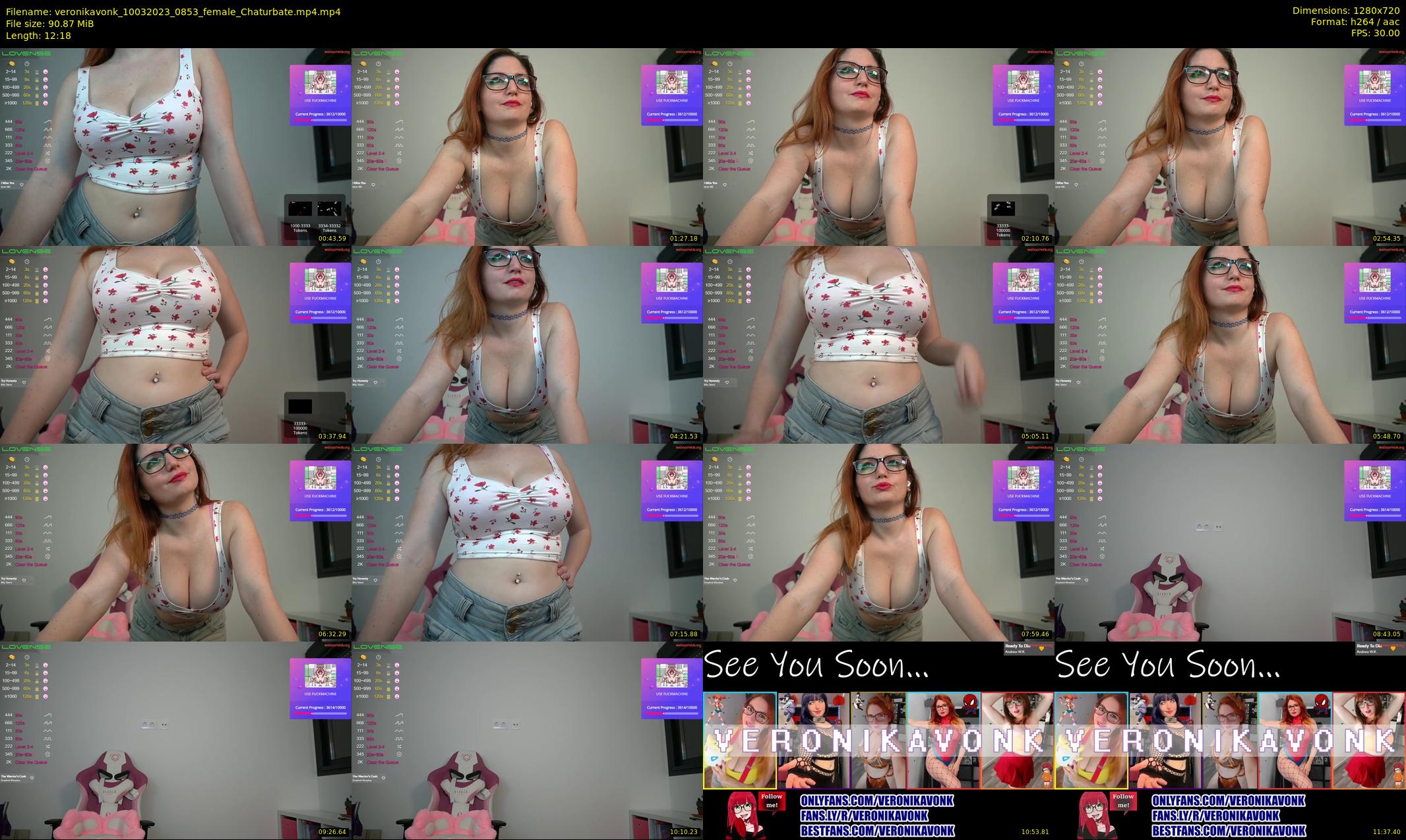 veronikavonk — 13 minute Chaturbate female cam show recording, 720p, Mar 10, 2023