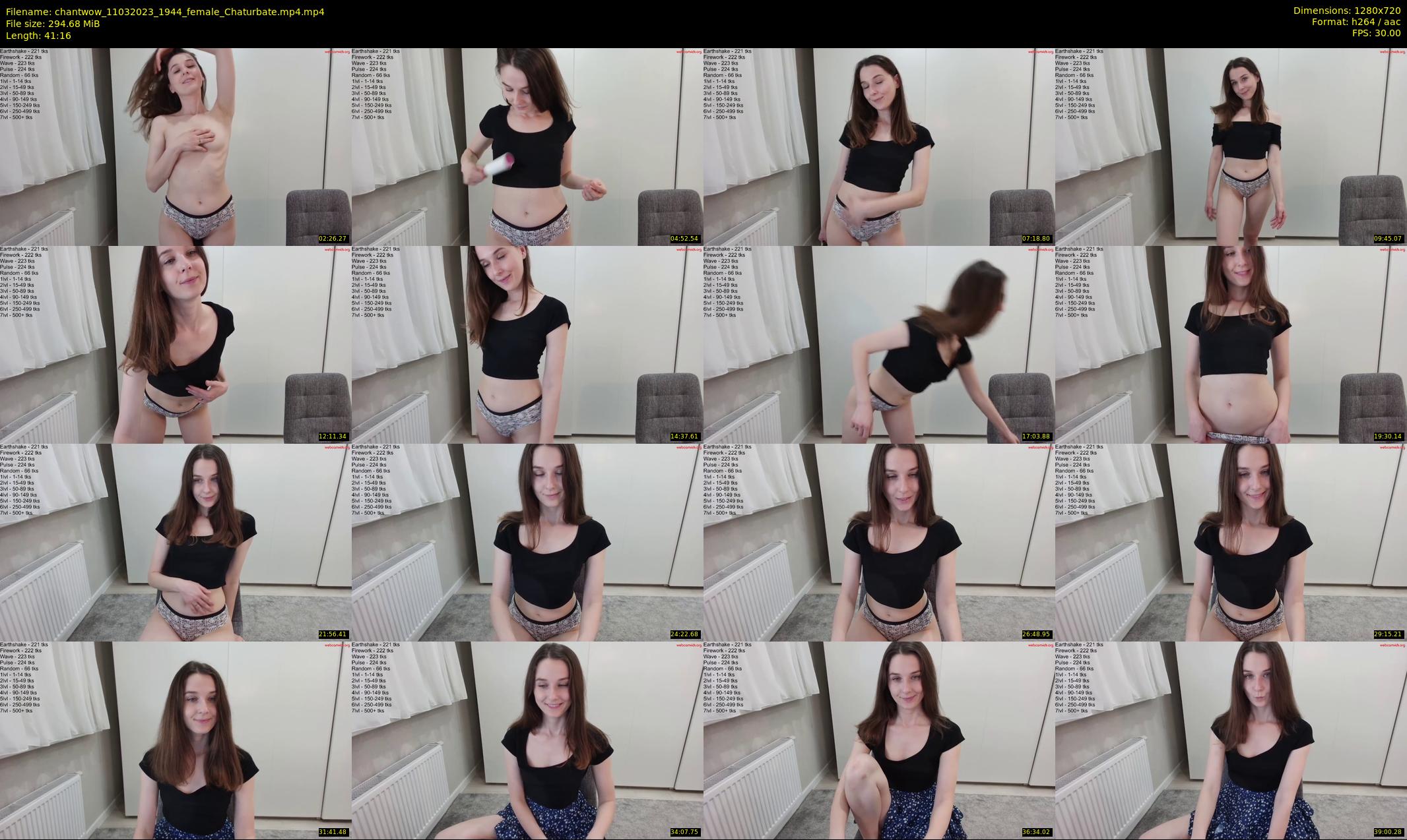 chantwow — 42 minute Chaturbate female cam show recording, 720p, Mar 11, 2023