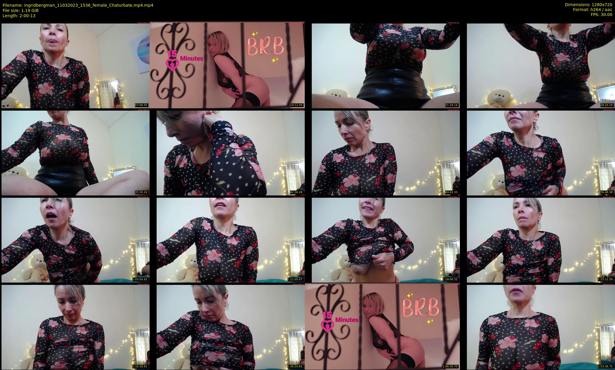 ingridbergman — 121 minute Chaturbate female cam show recording, 720p, Mar 11, 2023