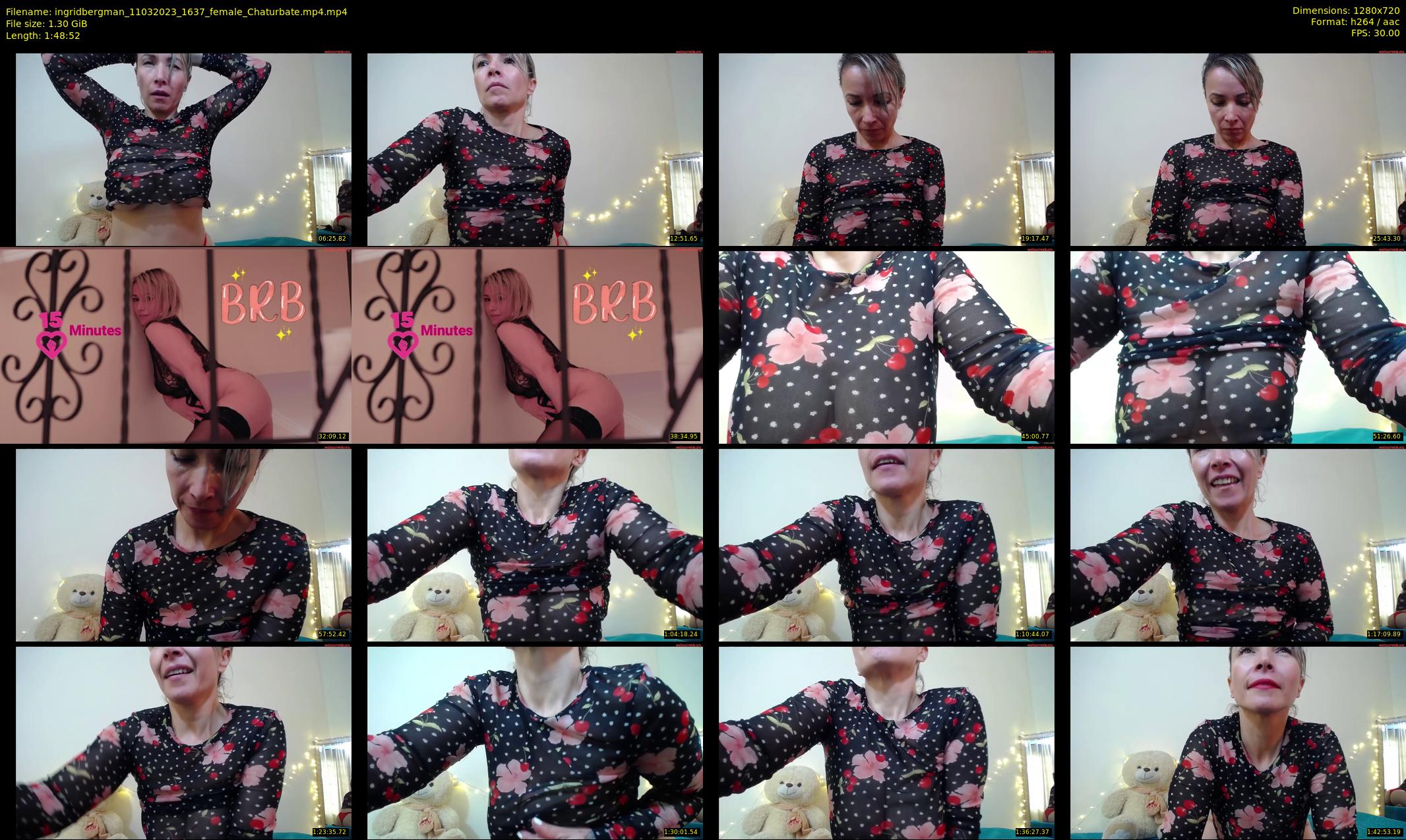 ingridbergman — 109 minute Chaturbate female cam show recording, 720p, Mar 11, 2023