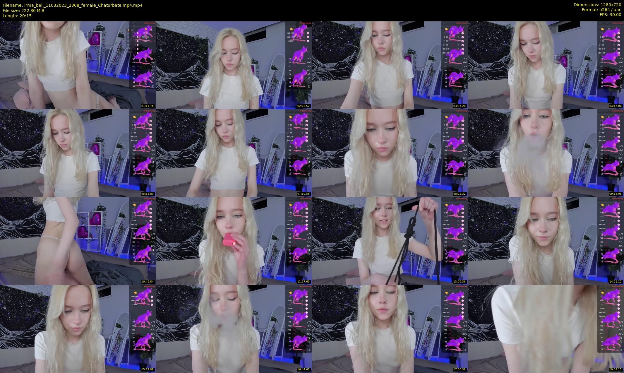 irma_bell — 21 minute Chaturbate female cam show recording, 720p, Mar 11, 2023