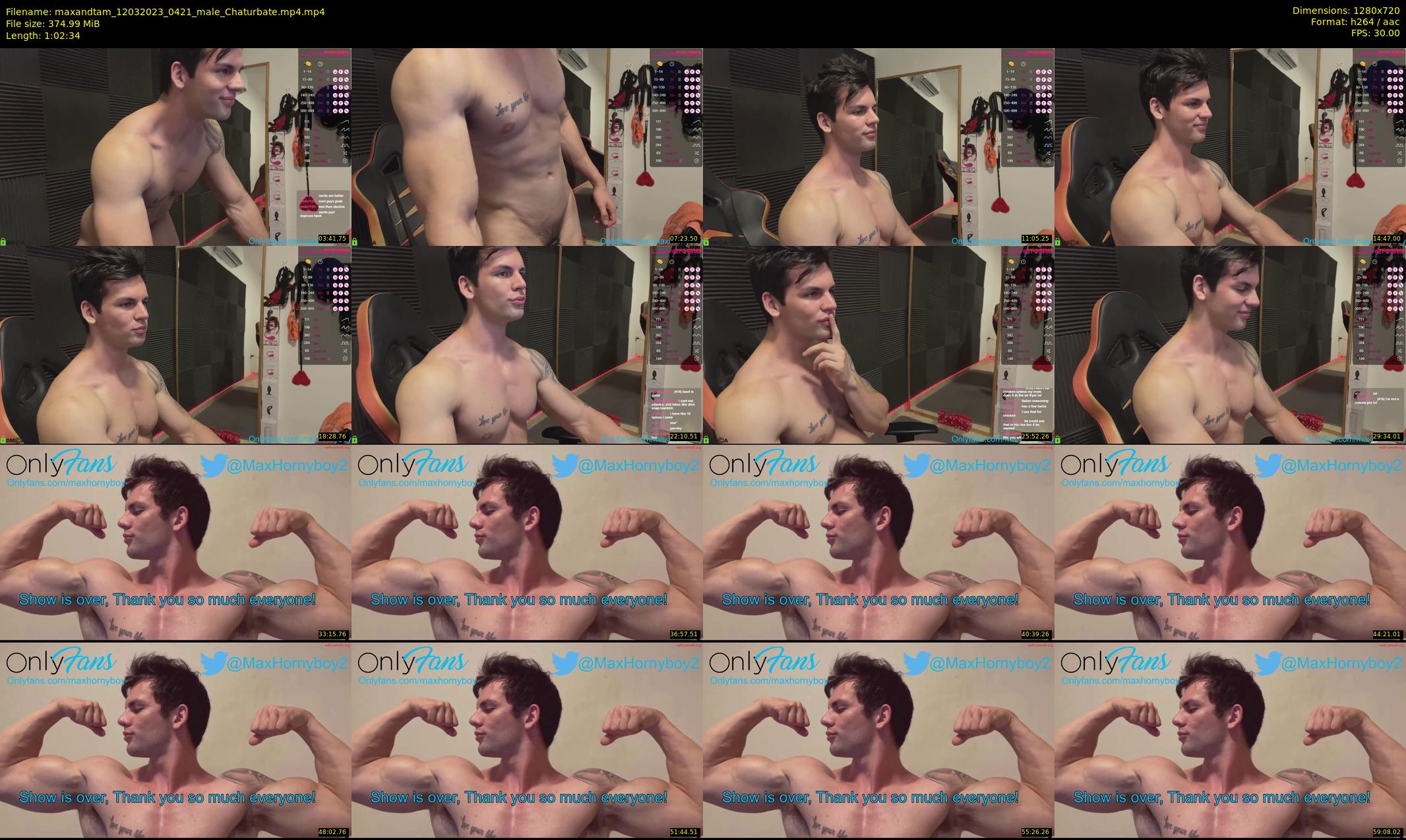 maxandtam — 63 minute Chaturbate couple cam show recording, 720p, Mar 12, 2023