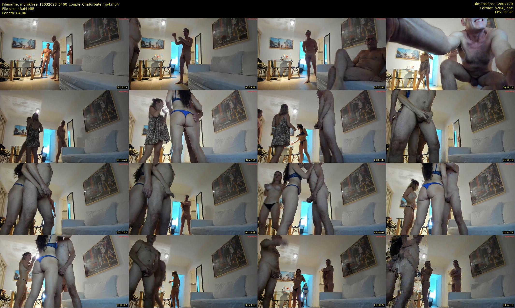 monikfree — 5 minute Chaturbate couple cam show recording, 720p, Mar 12, 2023