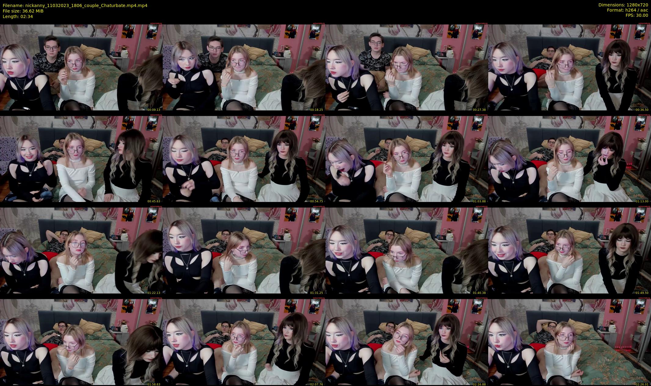 nickanny — 3 minute Chaturbate couple cam show recording, 720p, Mar 11, 2023