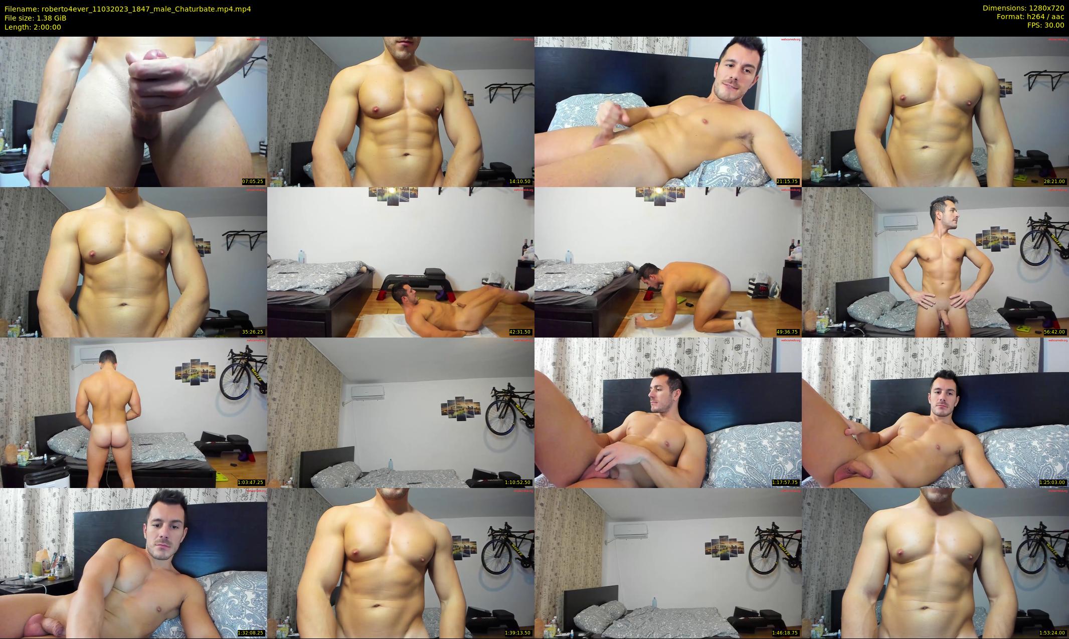 roberto4ever — 120 minute Chaturbate male cam show recording, 720p, Mar 11, 2023