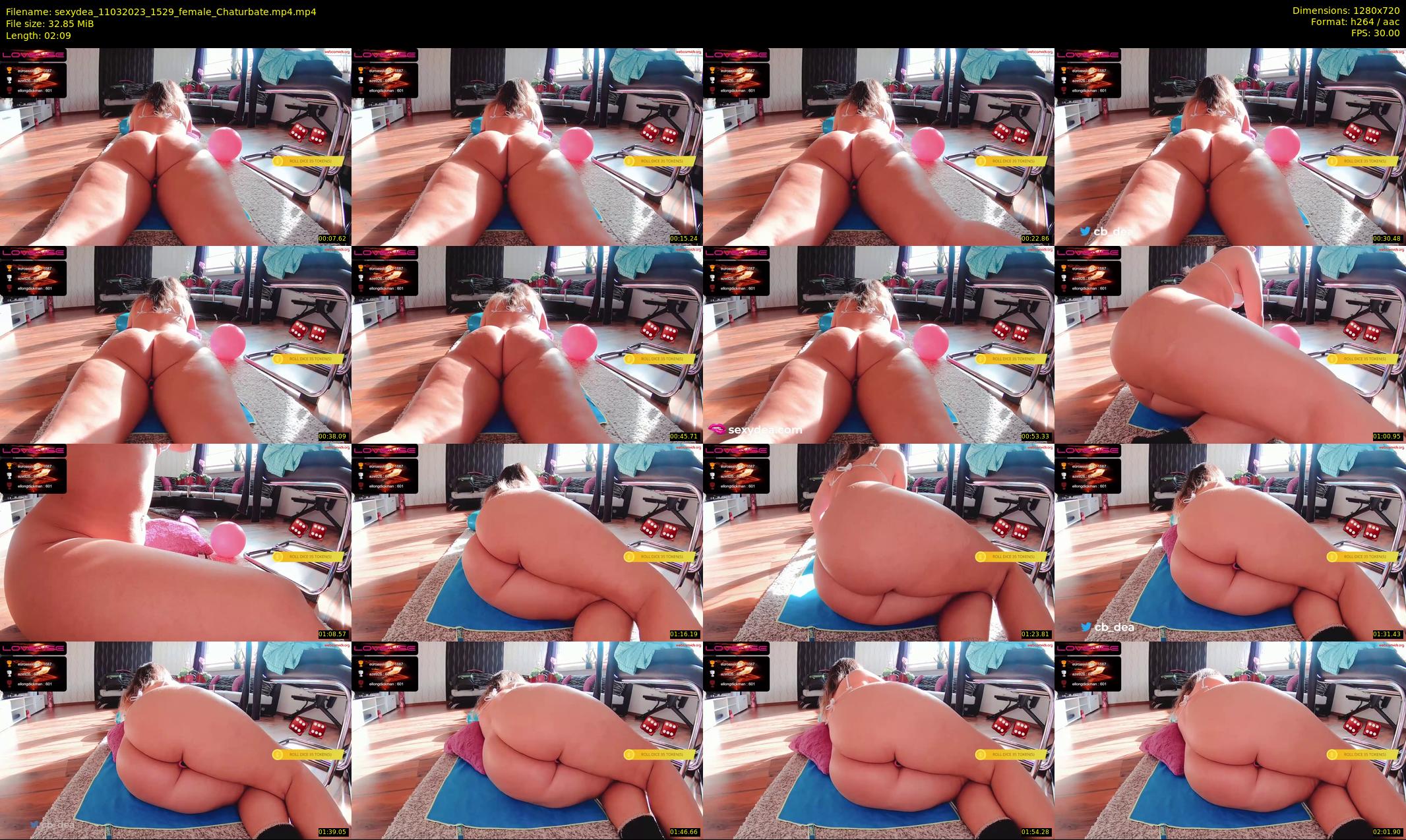sexydea — 3 minute Chaturbate female cam show recording, 720p, Mar 11, 2023