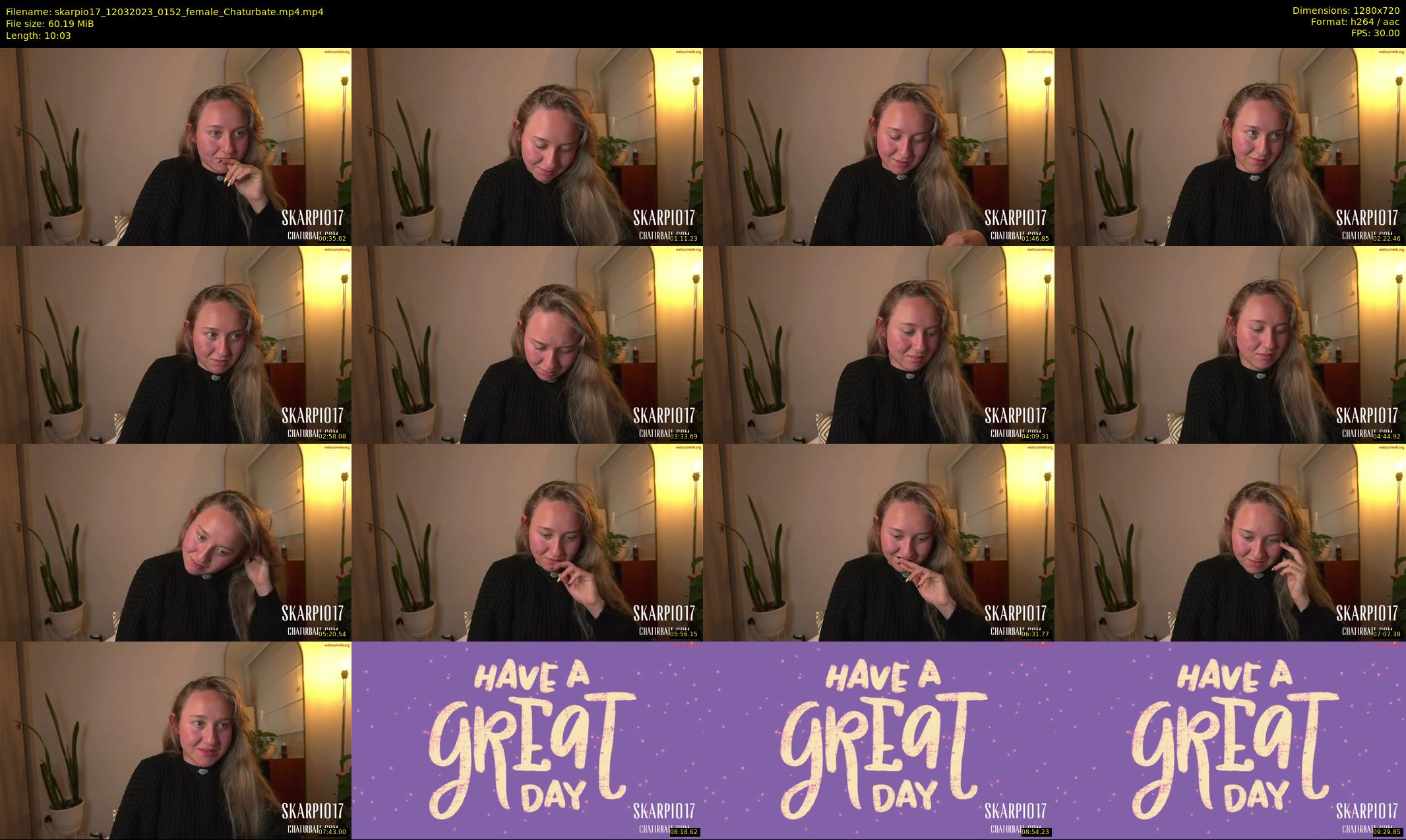 skarpio17 — 11 minute Chaturbate female cam show recording, 720p, Mar 12, 2023