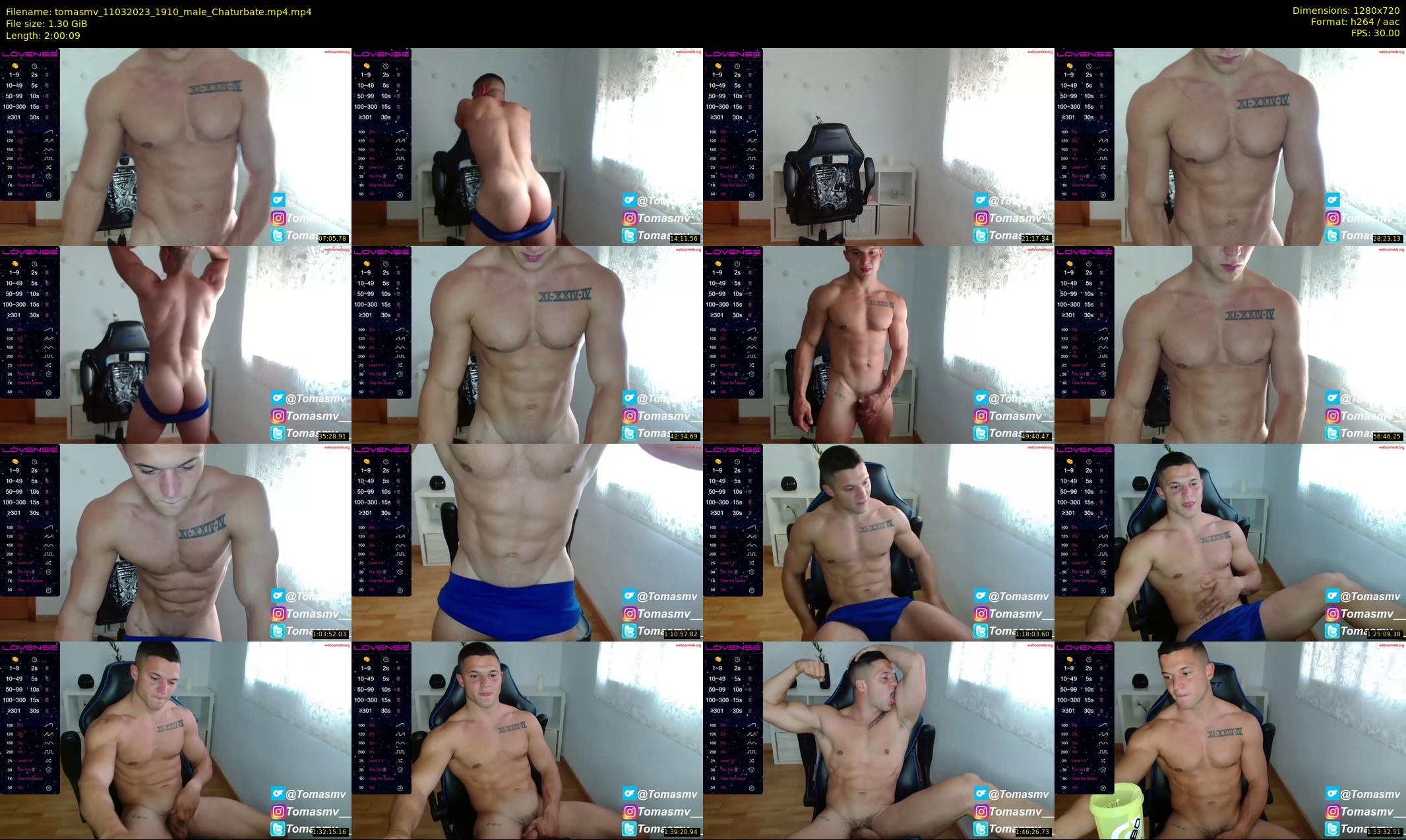 tomasmv — 121 minute Chaturbate male cam show recording, 720p, Mar 11, 2023