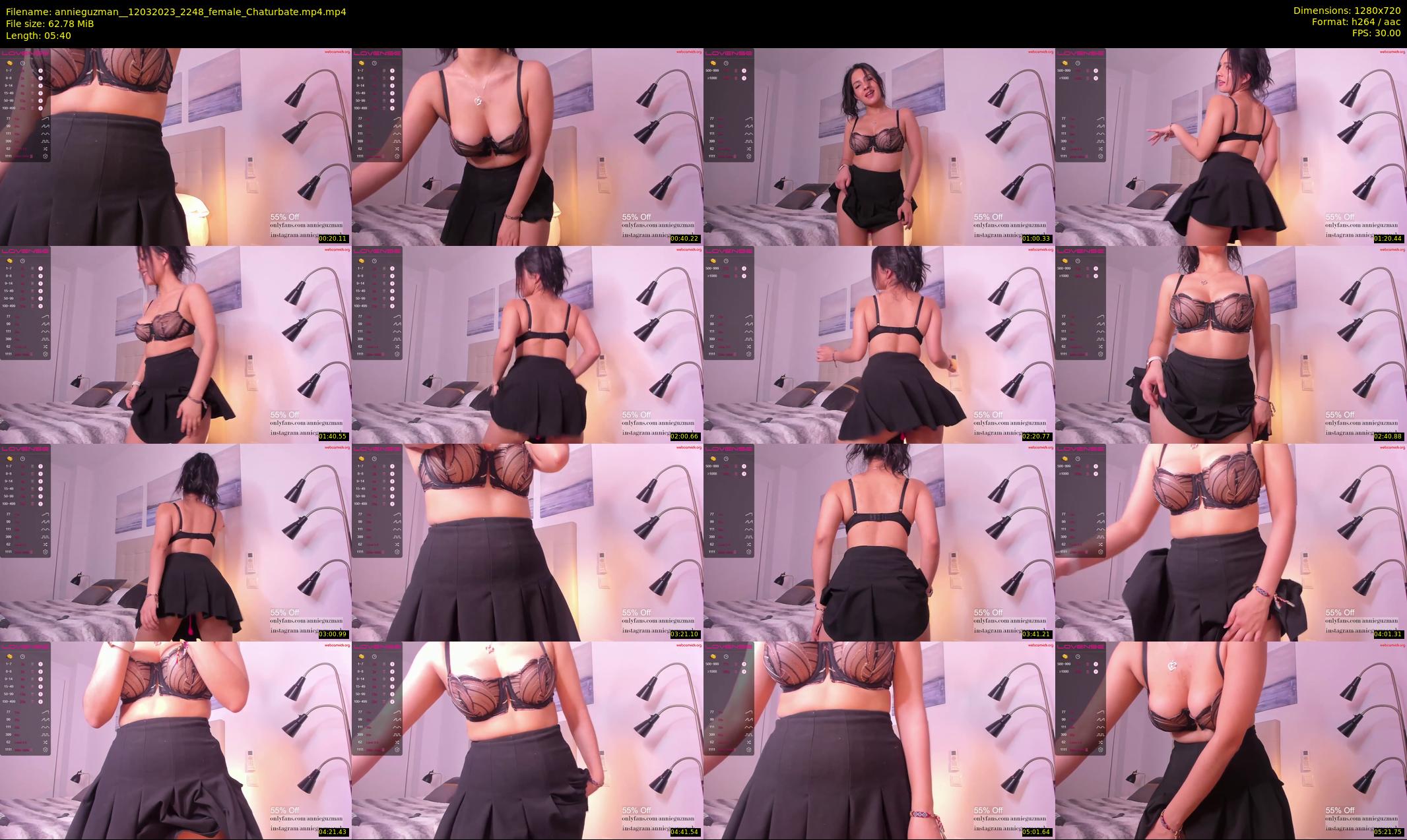 annieguzman_ — 6 minute Chaturbate female cam show recording, 720p, Mar 12, 2023