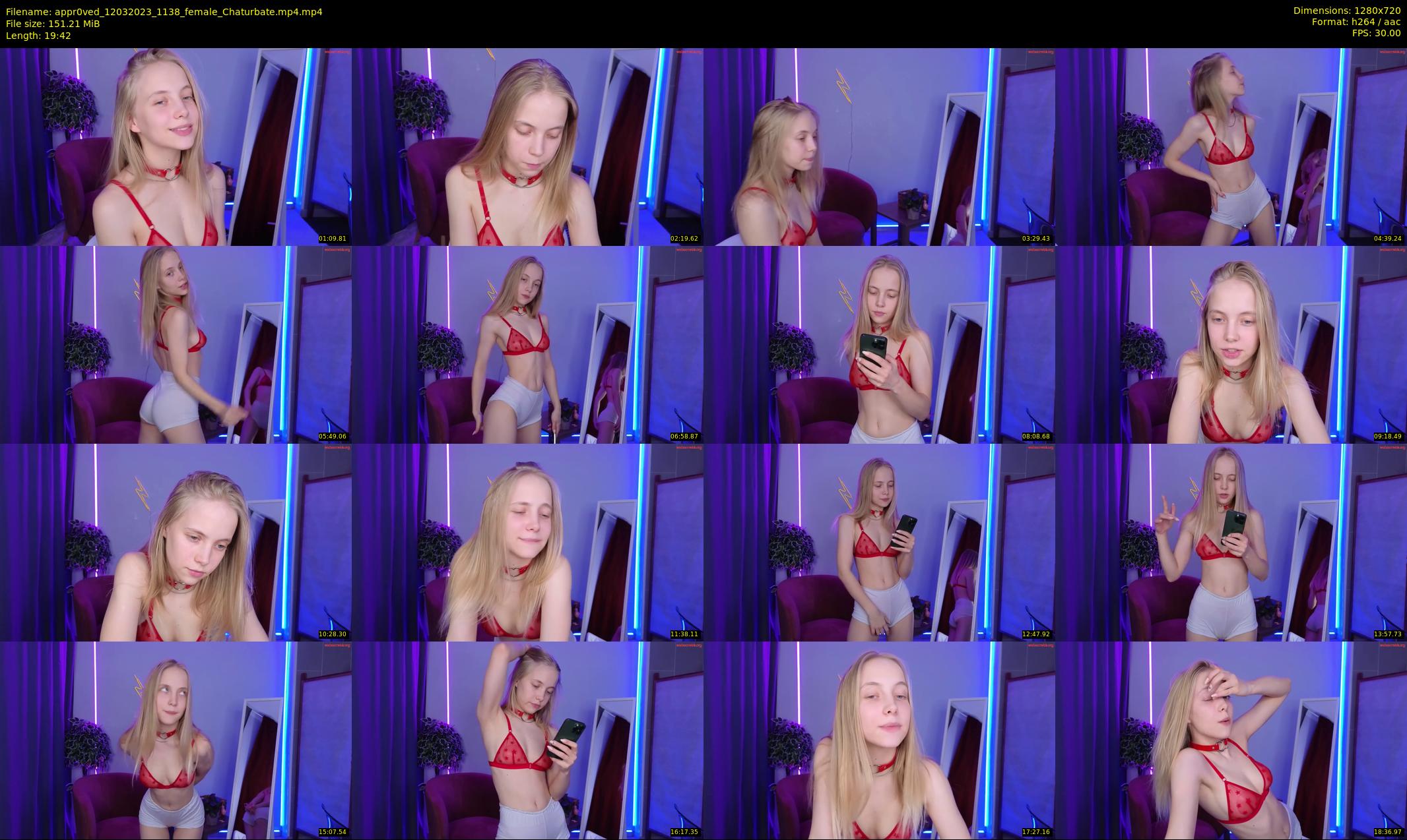 appr0ved — 20 minute Chaturbate female cam show recording, 720p, Mar 12, 2023