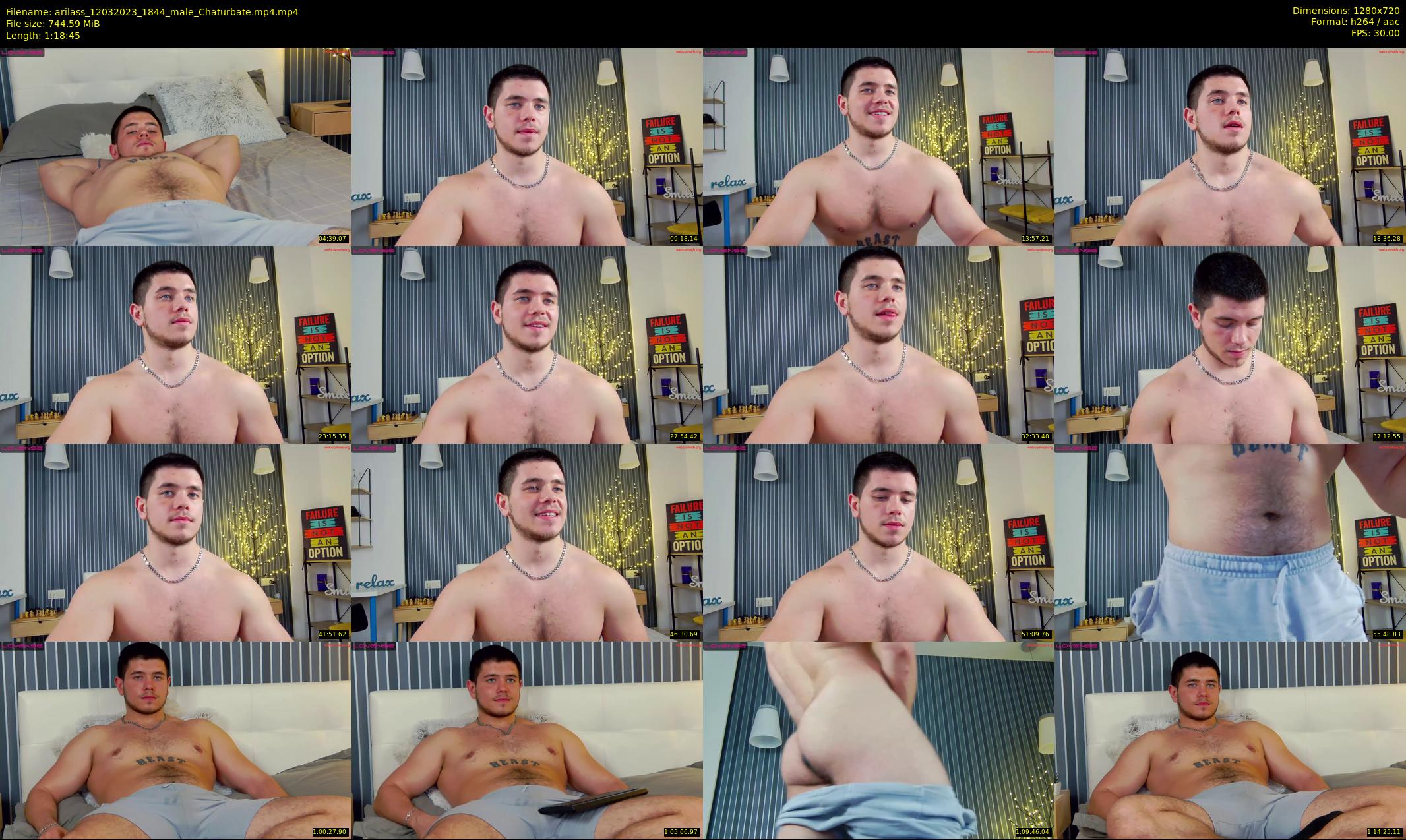 arilass — 79 minute Chaturbate male cam show recording, 720p, Mar 12, 2023