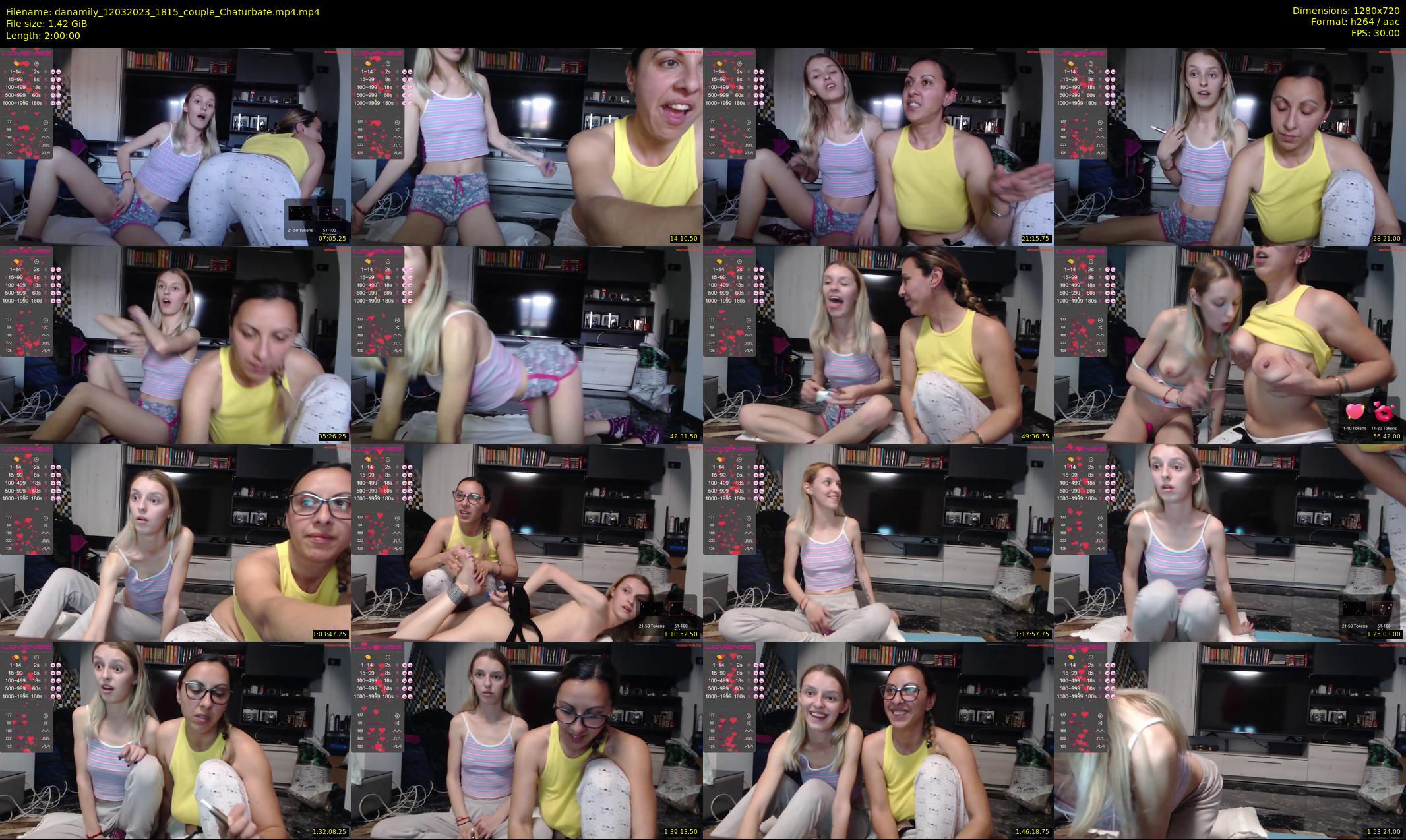 danamily — 120 minute Chaturbate female cam show recording, 720p, Mar 12, 2023