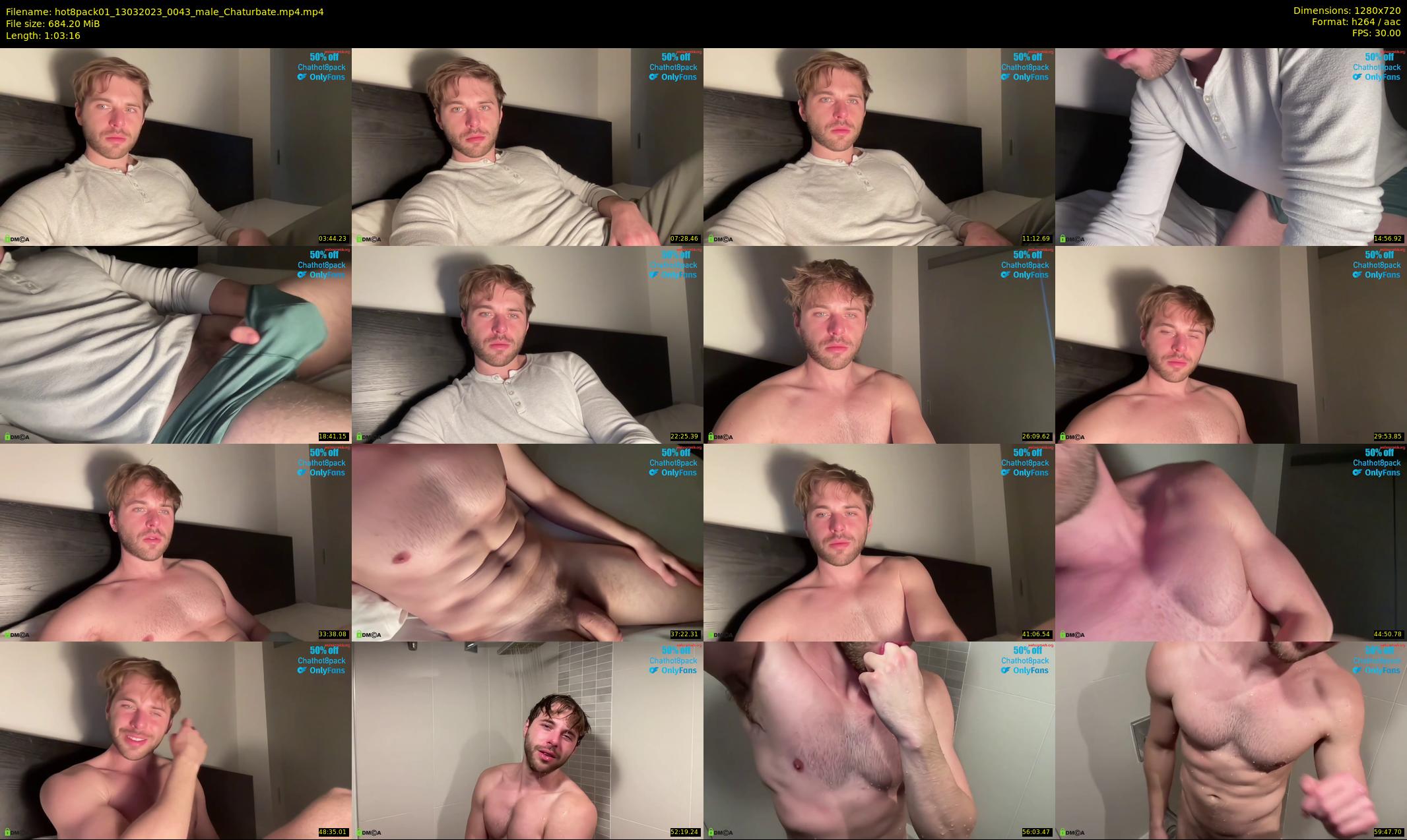hot8pack01 — 64 minute Chaturbate male cam show recording, 720p, Mar 13, 2023