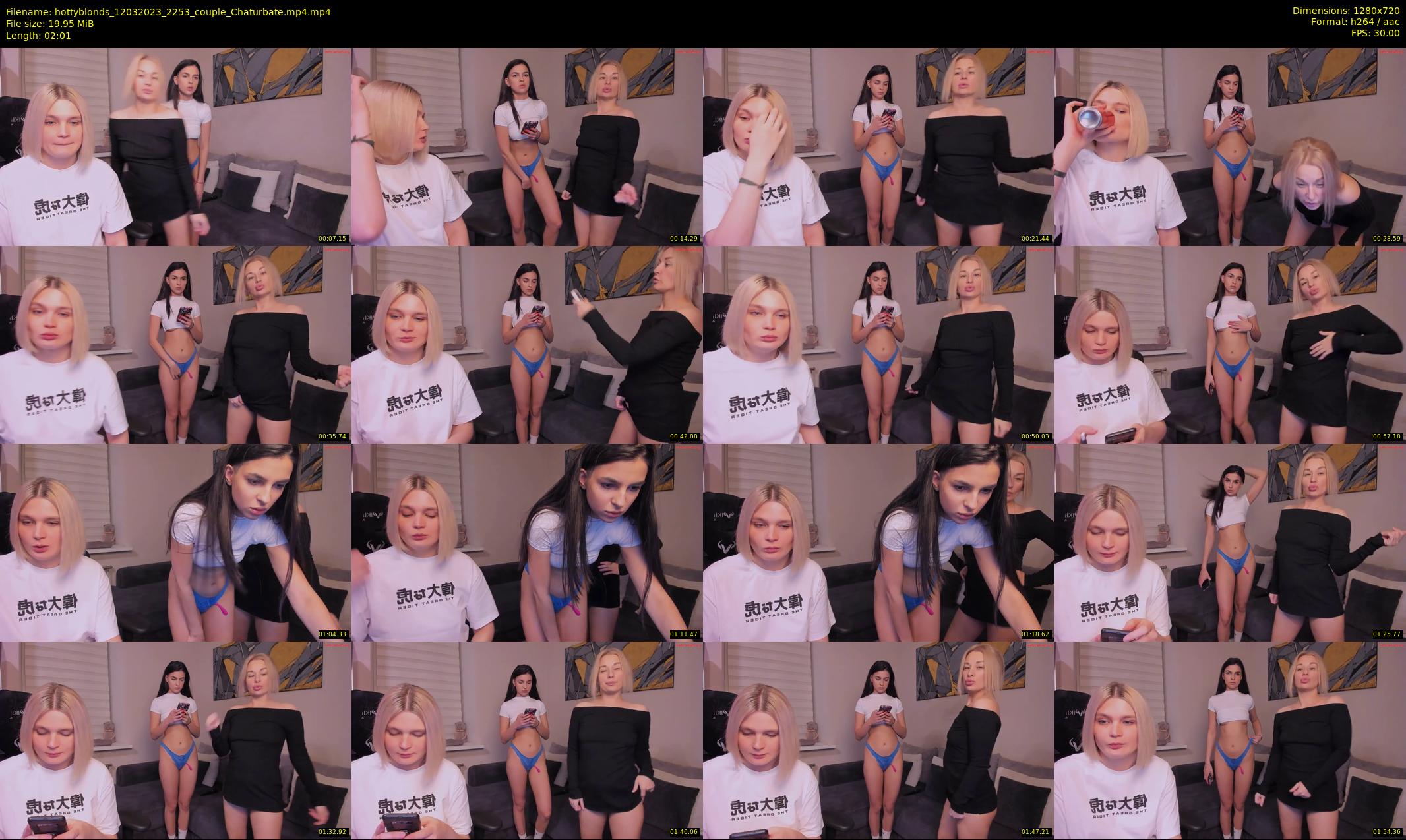 hottyblonds — 3 minute Chaturbate couple cam show recording, 720p, Mar 12, 2023