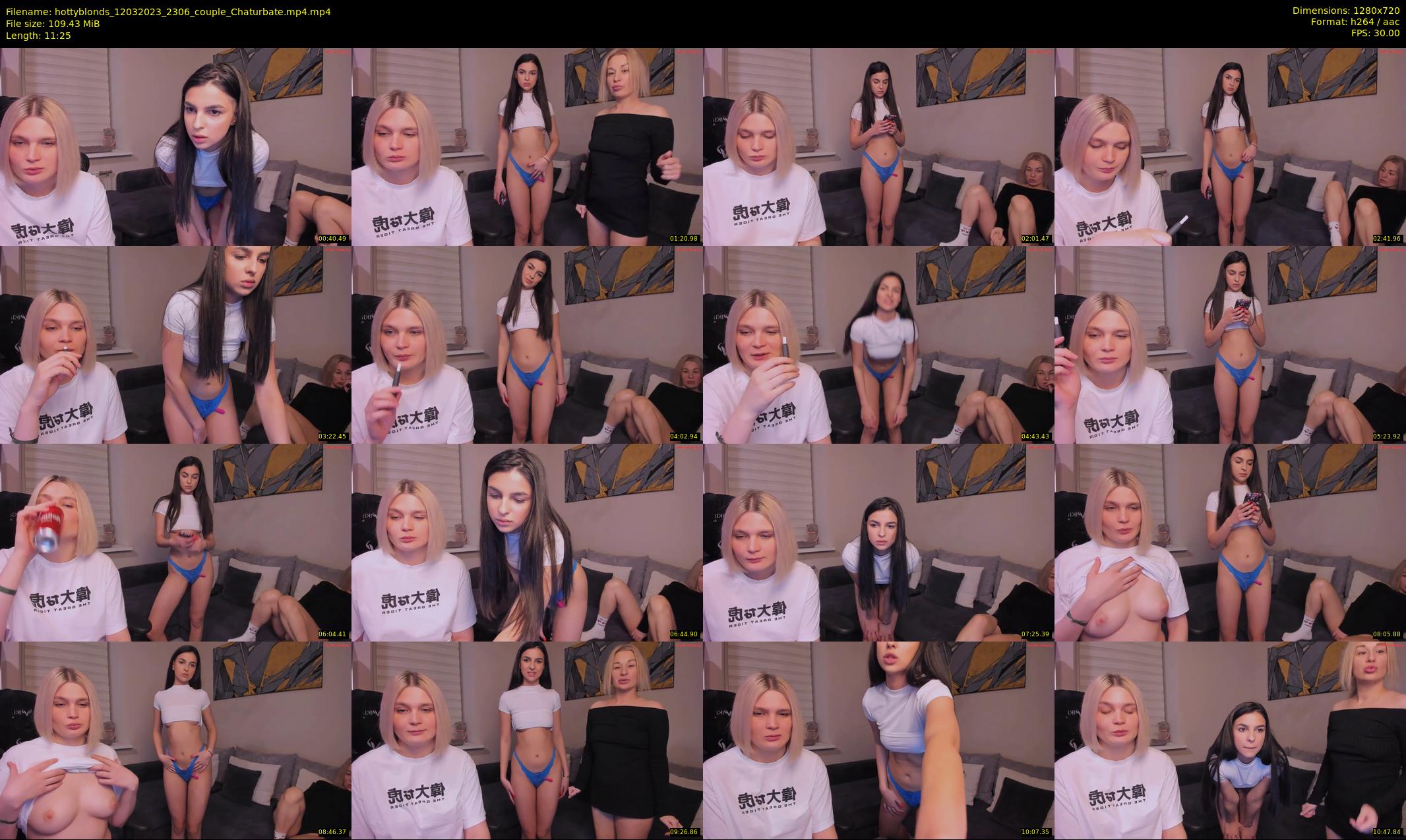 hottyblonds — 12 minute Chaturbate couple cam show recording, 720p, Mar 12, 2023