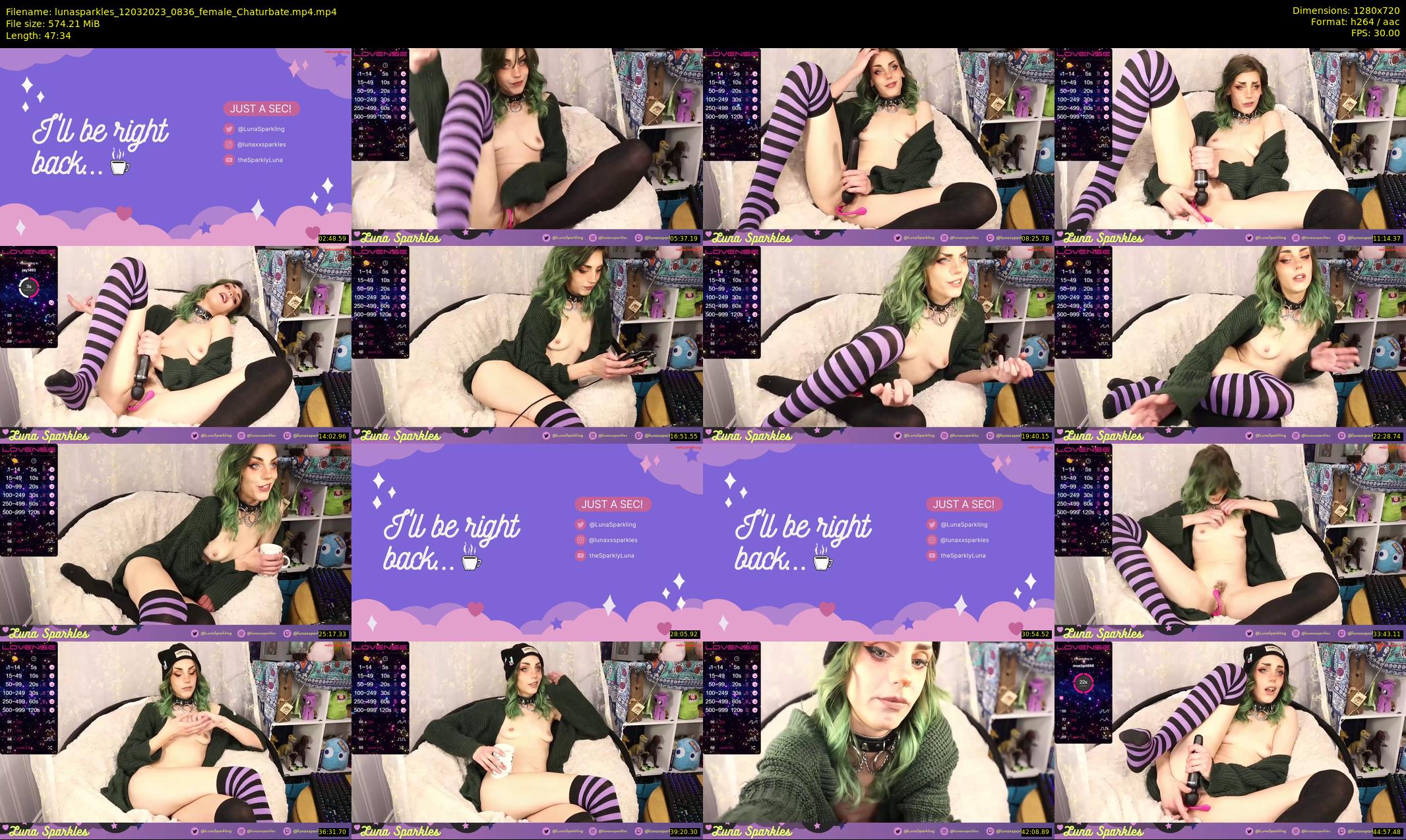 lunasparkles — 48 minute Chaturbate female cam show recording, 720p, Mar 12, 2023