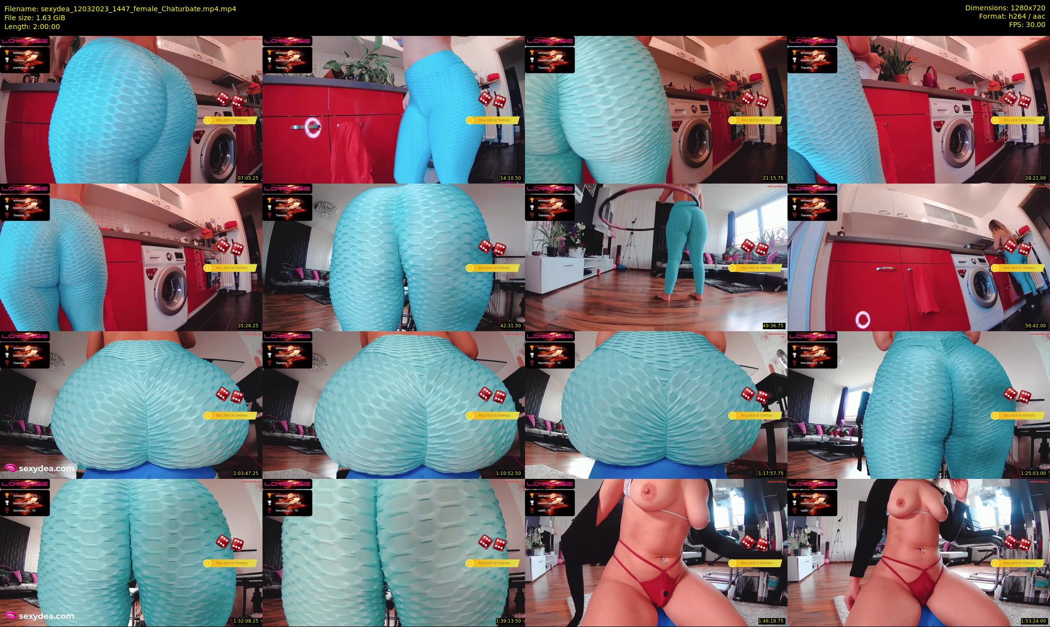 sexydea — 120 minute Chaturbate female cam show recording, 720p, Mar 12, 2023