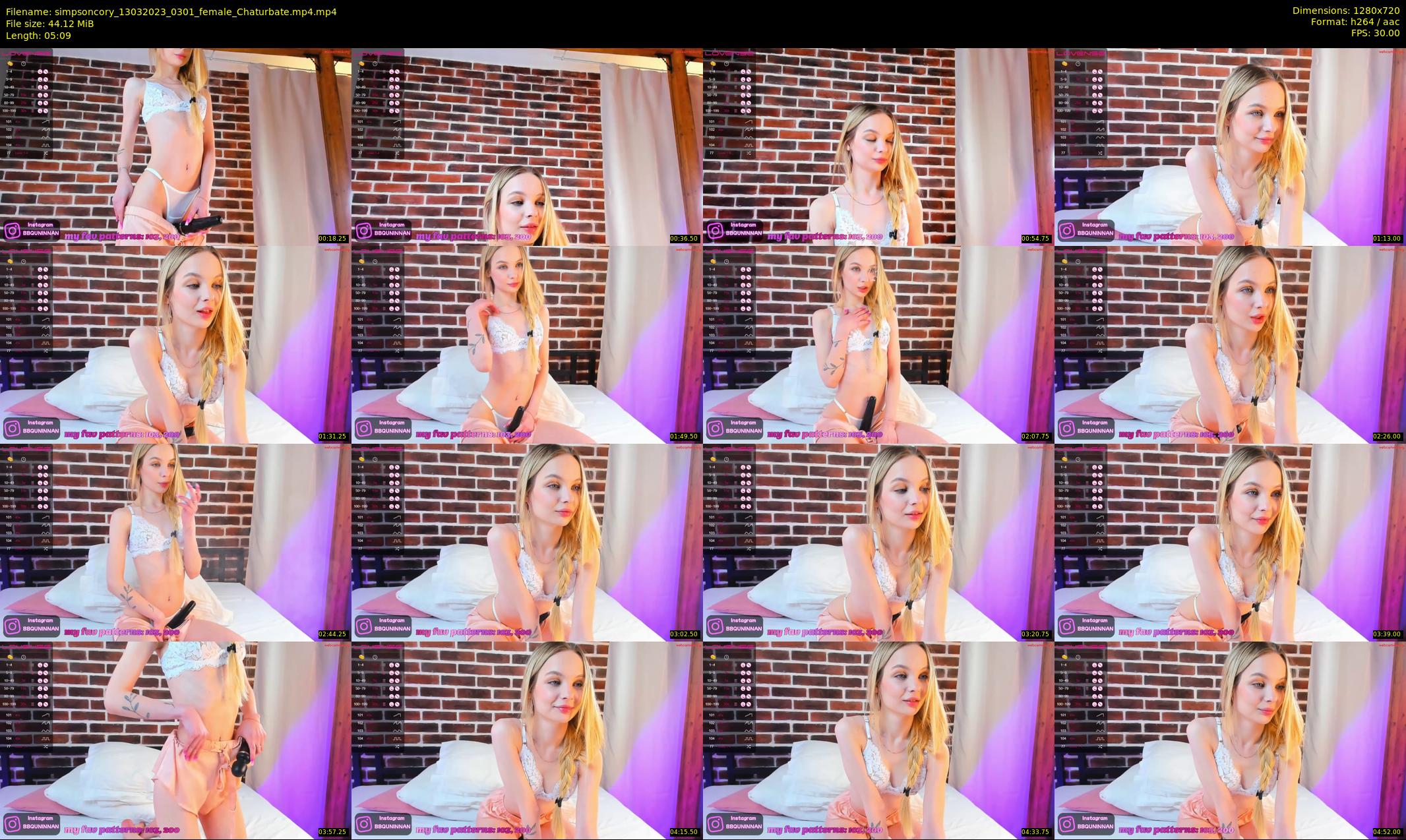 simpsoncory — 6 minute Chaturbate female cam show recording, 720p, Mar 13, 2023