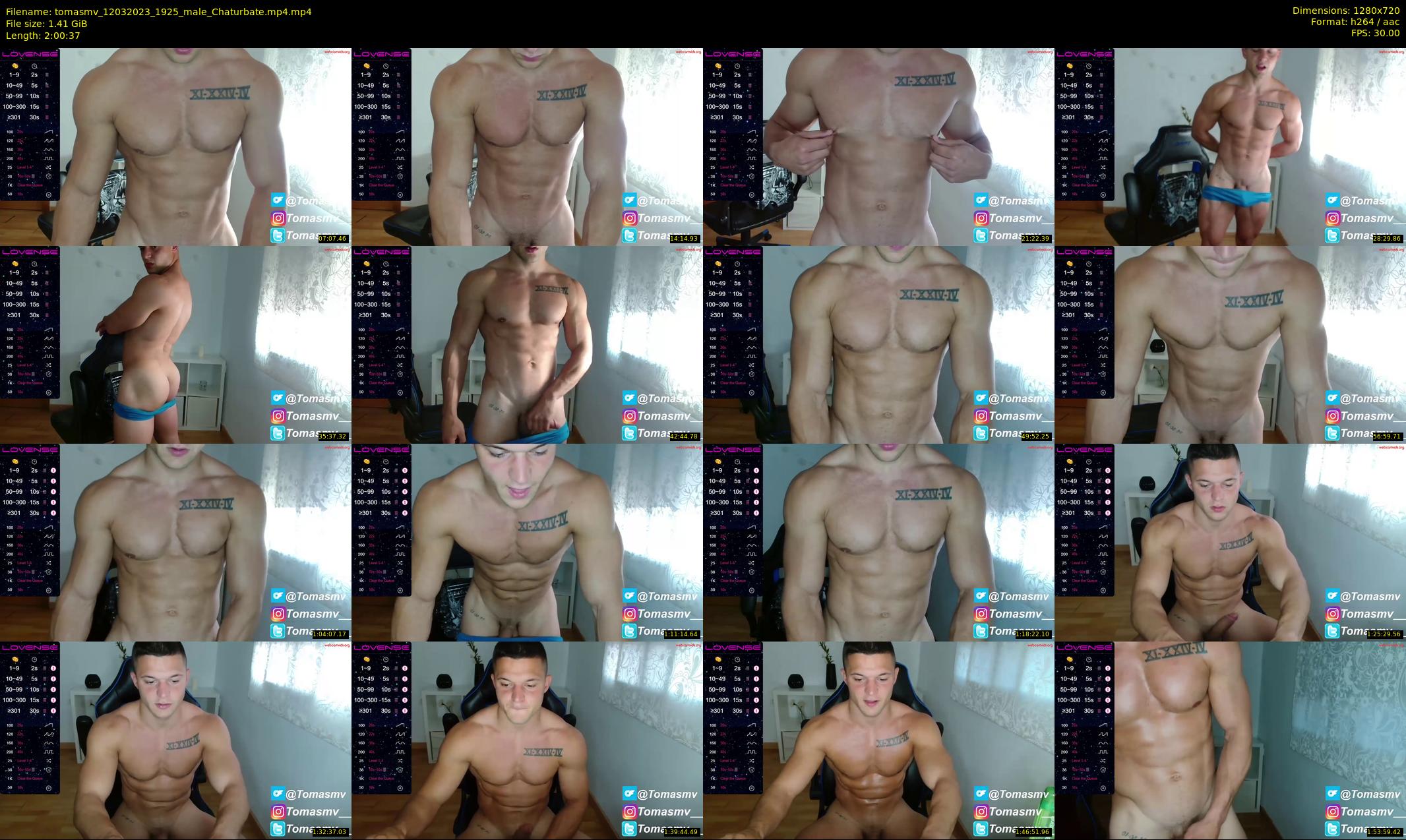 tomasmv — 121 minute Chaturbate male cam show recording, 720p, Mar 12, 2023