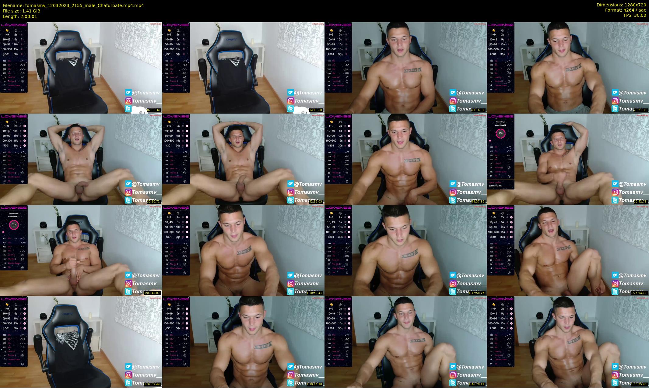 tomasmv — 121 minute Chaturbate male cam show recording, 720p, Mar 12, 2023