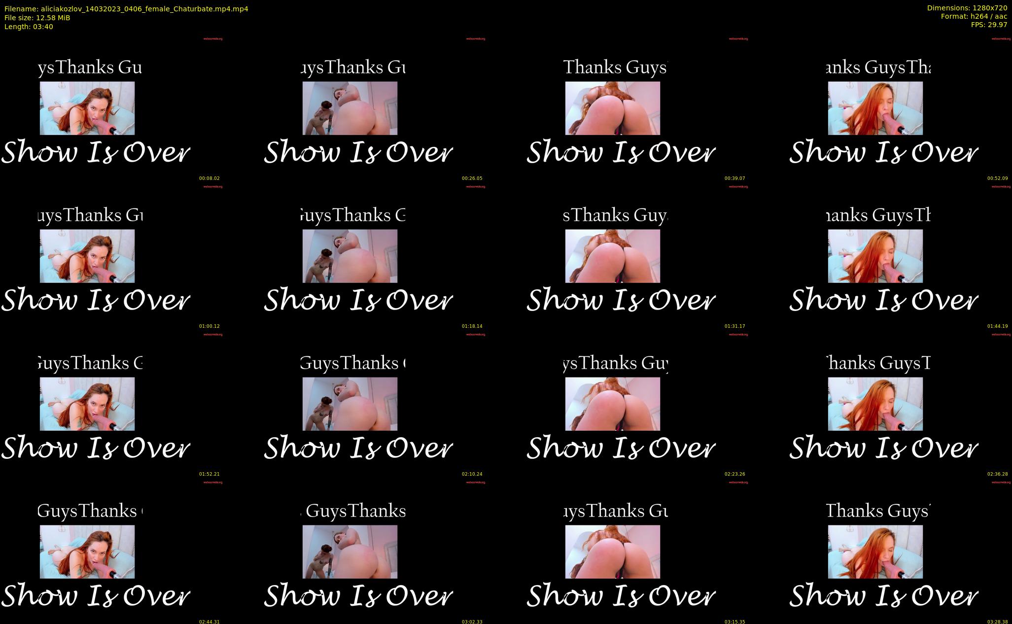 aliciakozlov — 4 minute Chaturbate female cam show recording, 720p, Mar 14, 2023