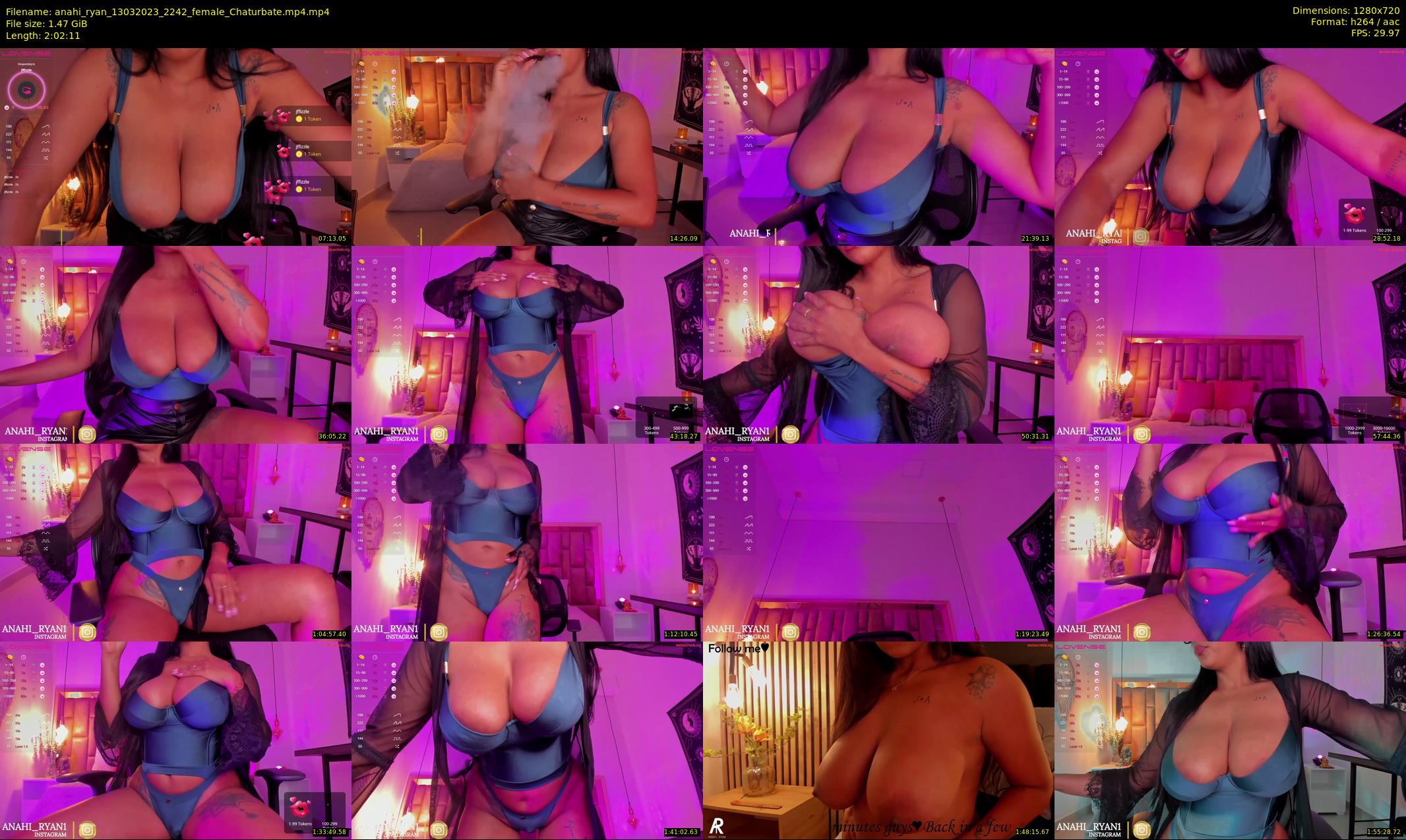 anahi_ryan — 123 minute Chaturbate female cam show recording, 720p, Mar 13, 2023