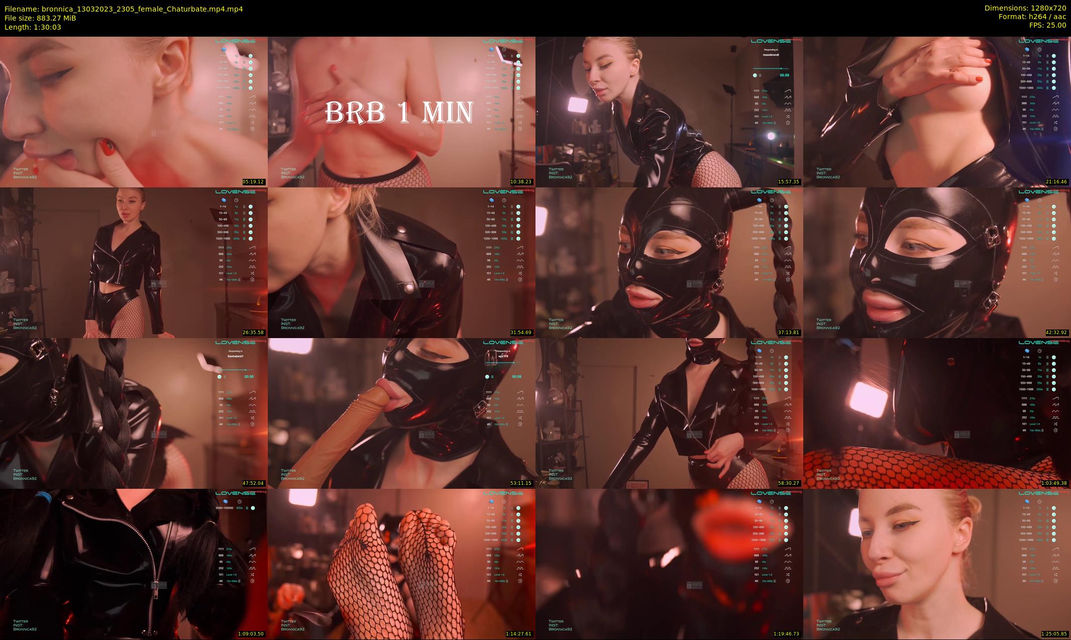 bronnica — 91 minute Chaturbate female cam show recording, 720p, Mar 13, 2023
