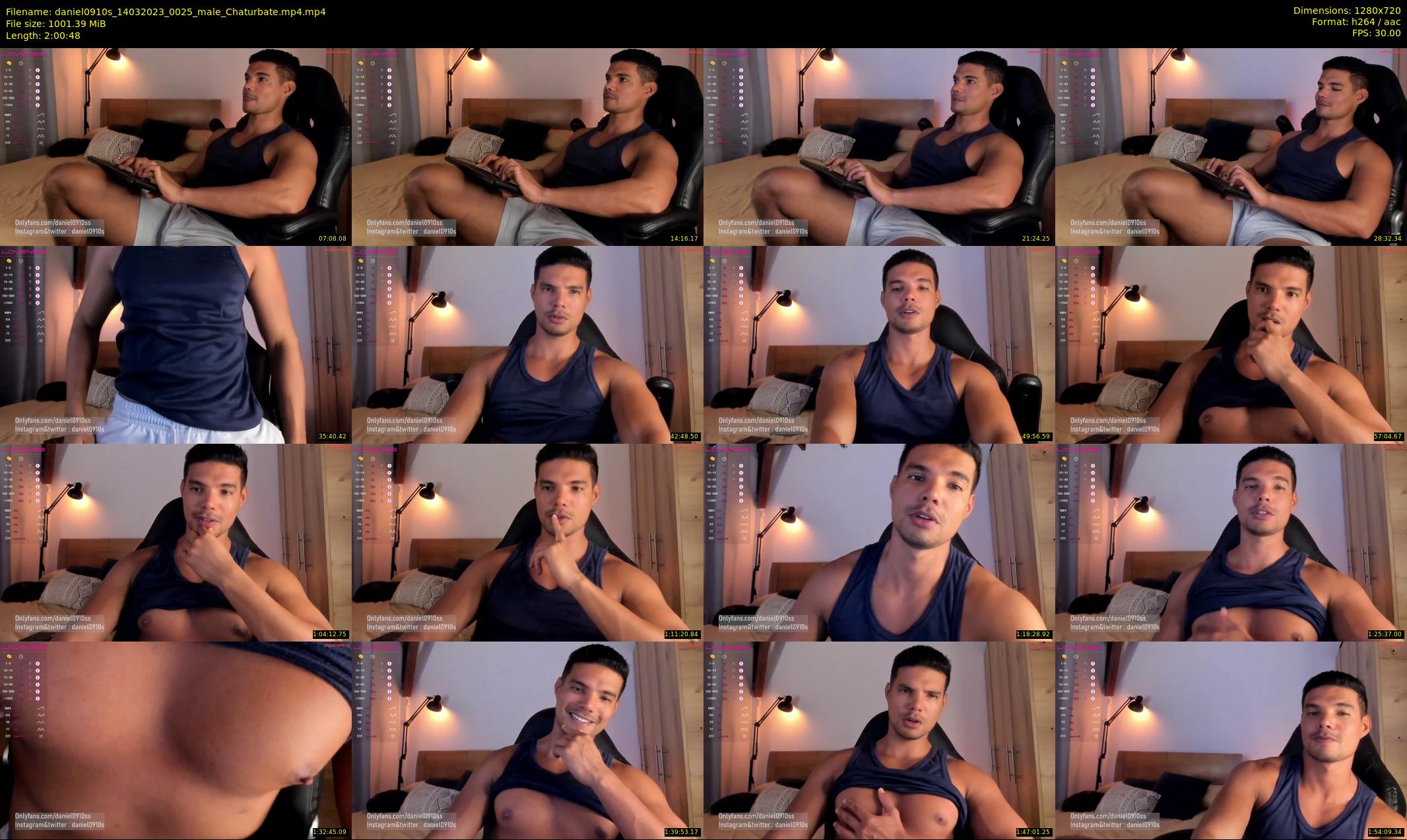daniel0910s — 121 minute Chaturbate male cam show recording, 720p, Mar 14, 2023